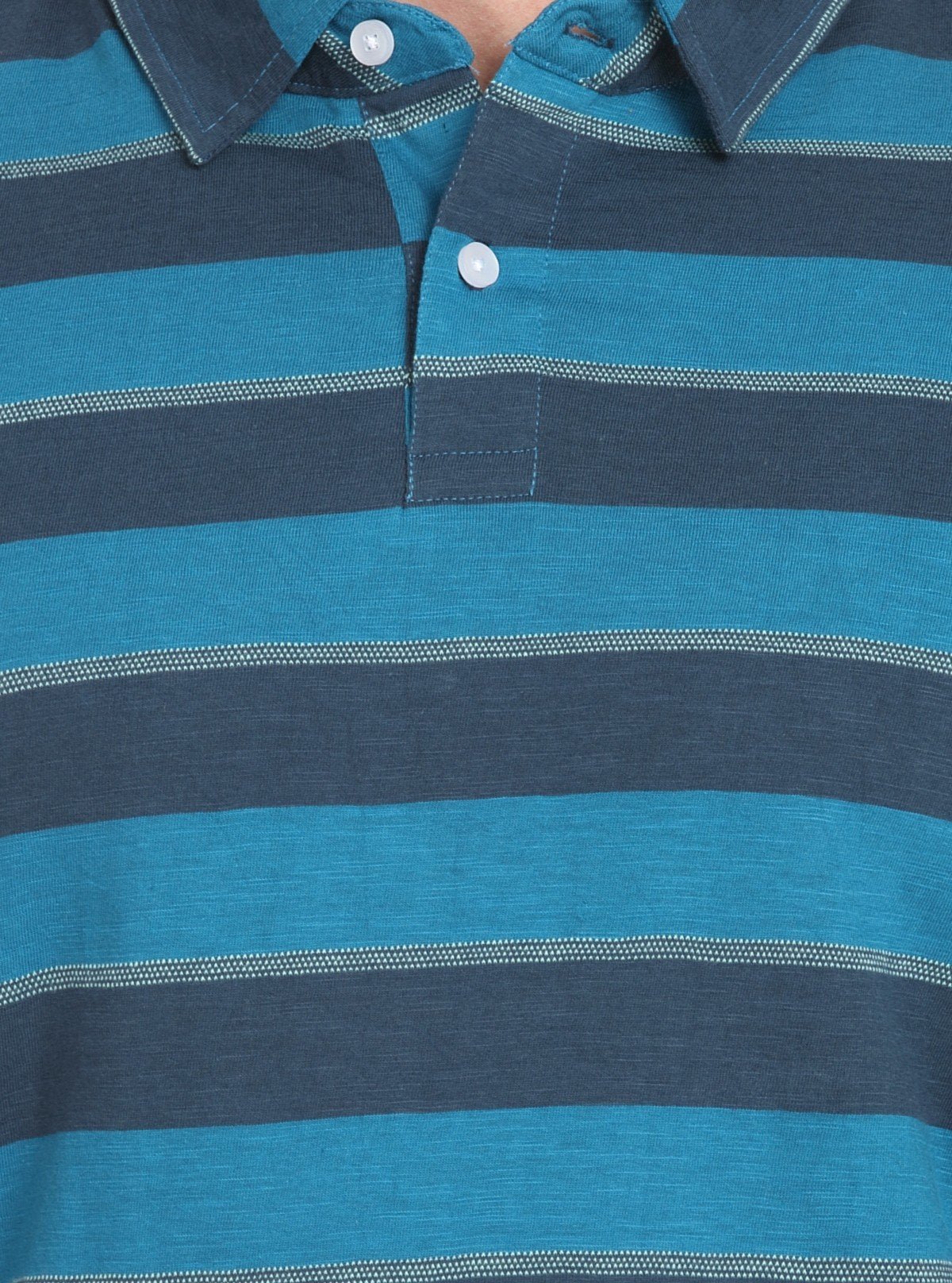 Men’s Blue Striped Full Sleeve Polo T-Shirt – Classic Comfort Meets Modern Style - Boer and Fitch