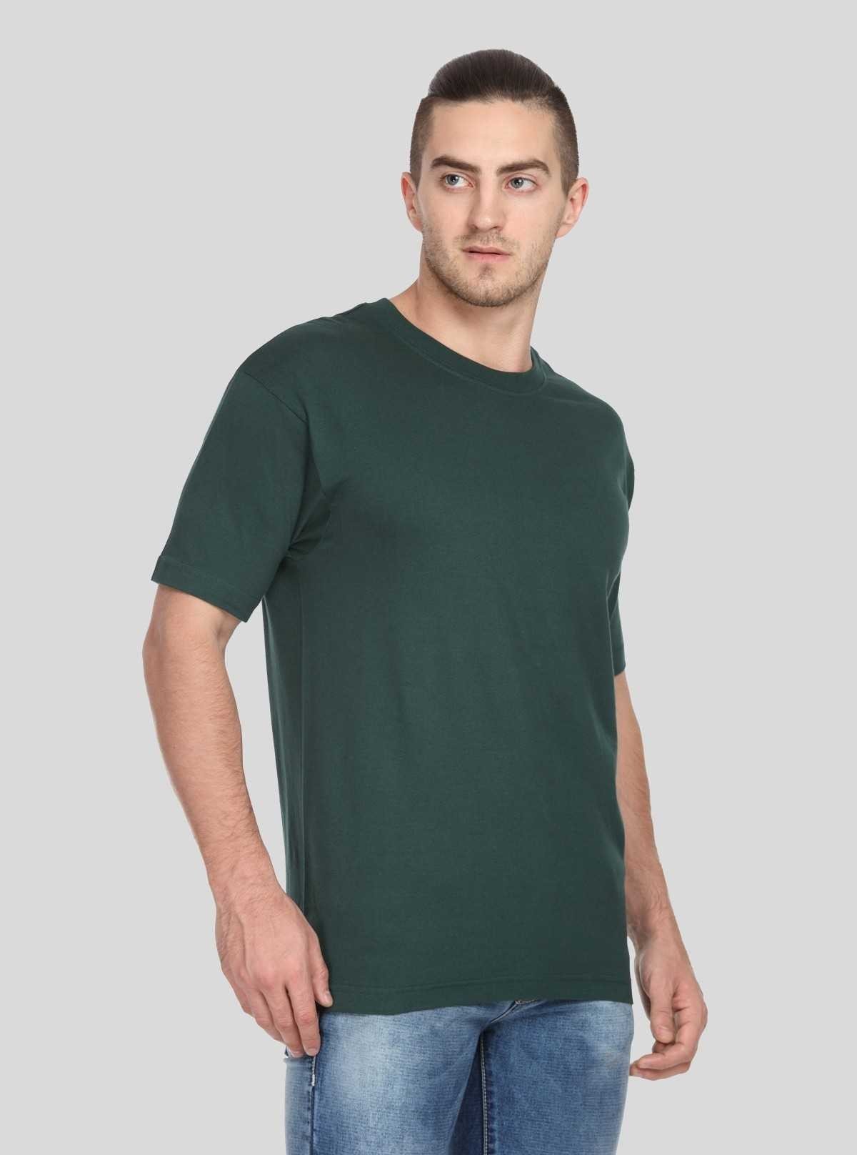 Men’s Bottle Green Printed T-Shirt – Bold, Stylish & Comfortable - Boer and Fitch