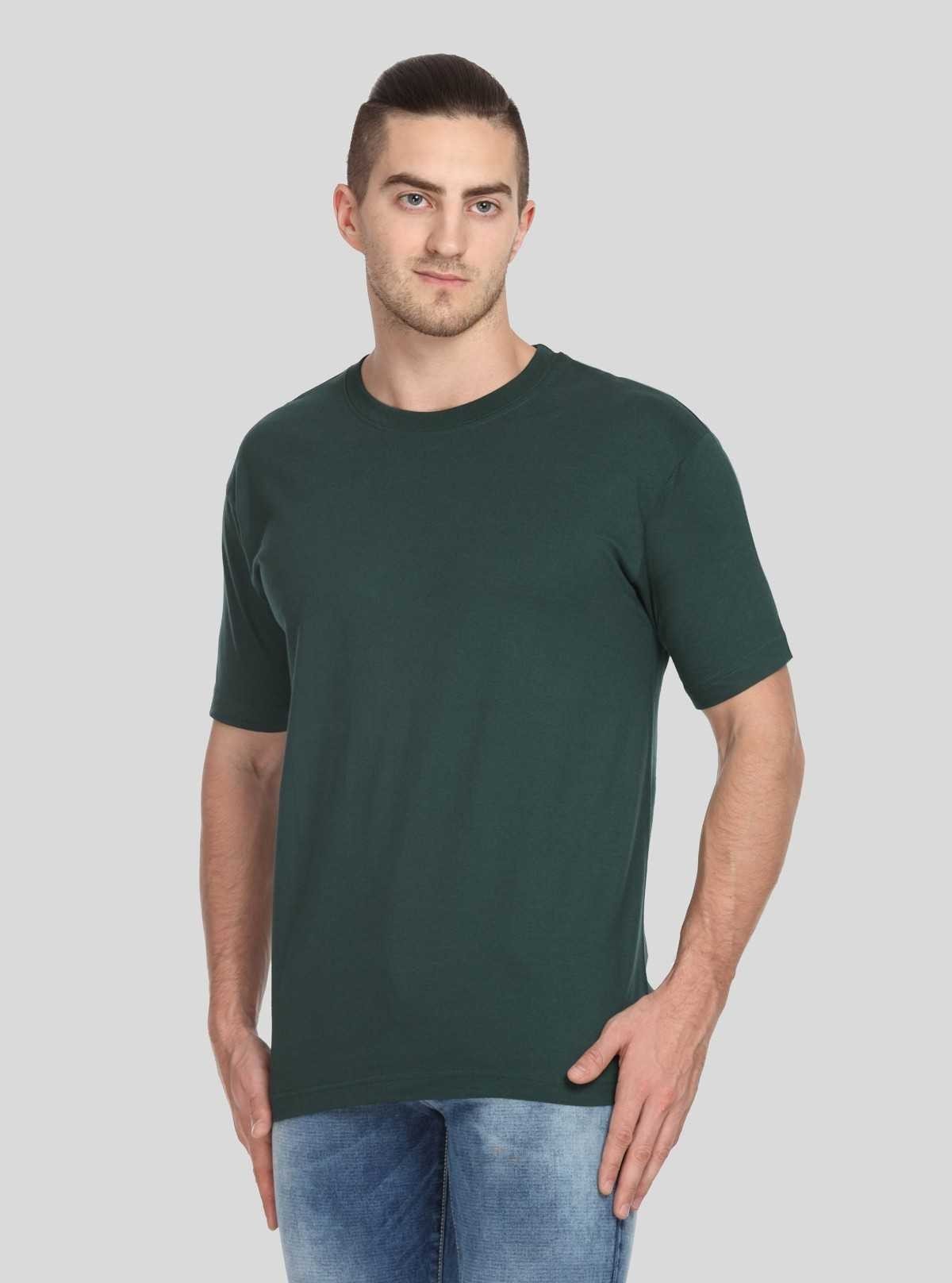 Men’s Bottle Green Printed T-Shirt – Bold, Stylish & Comfortable - Boer and Fitch
