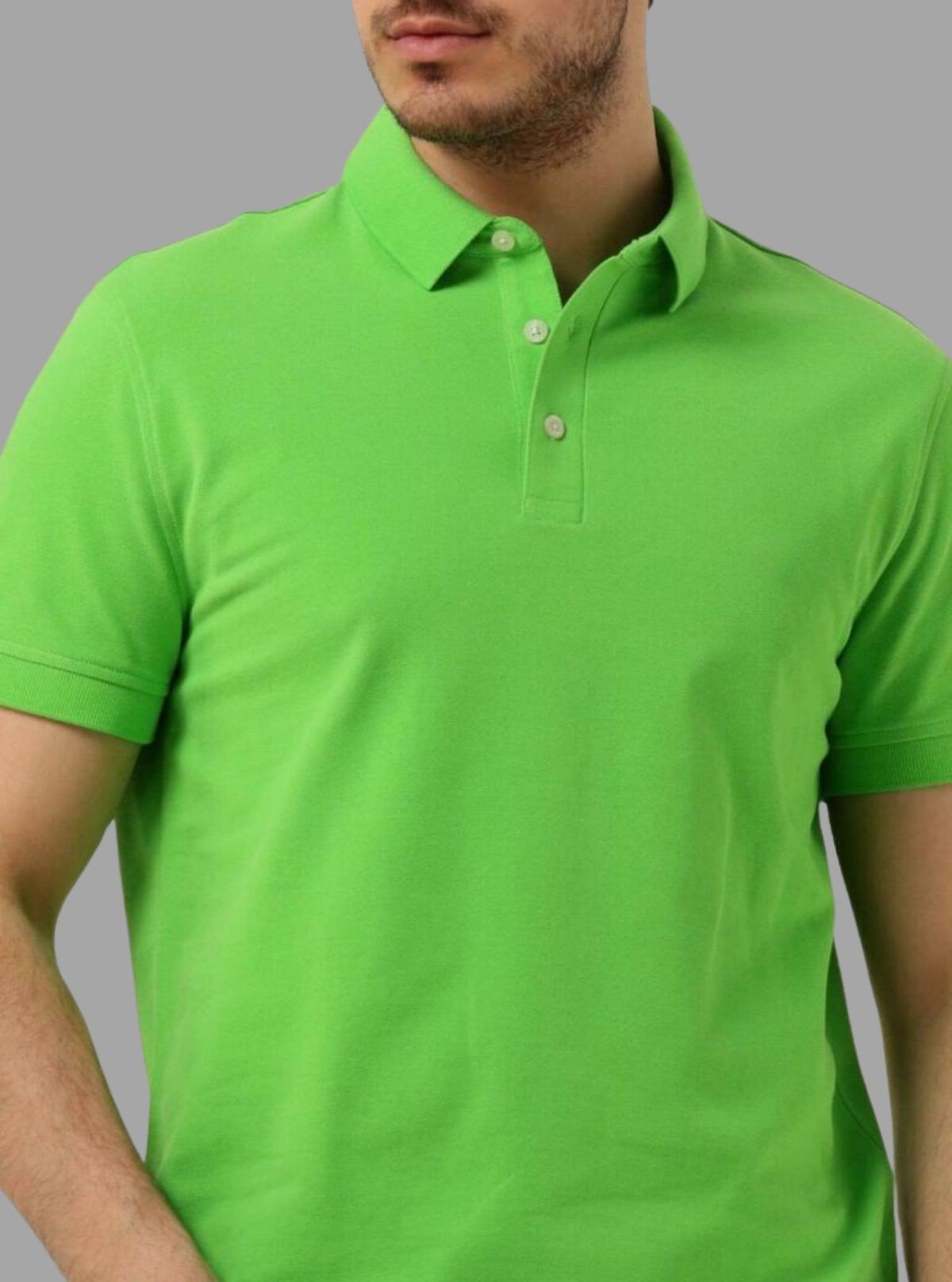 Men’s Bright Green Pique Polo T-Shirt – Vibrant, Classic & Breathable Fit - Boer and Fitch