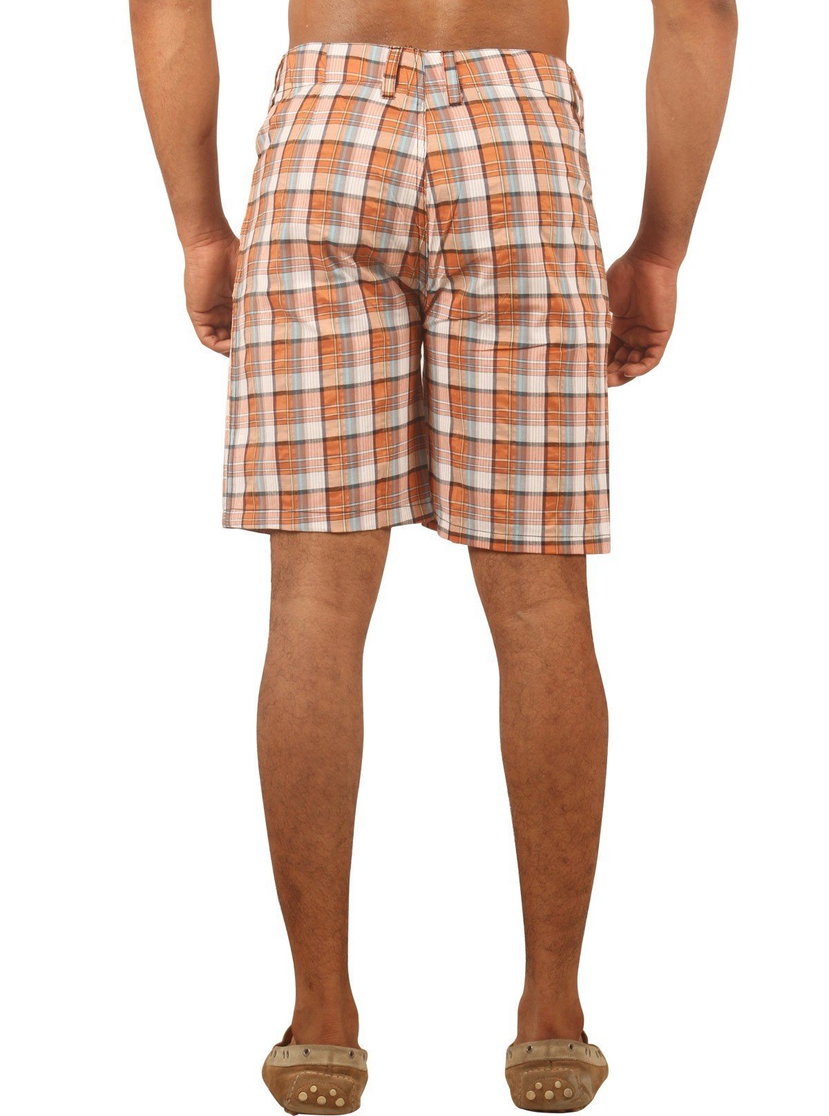 Men’s Brown Broad Check Cotton Shorts – Casual Comfort by Boer and Fitch - Boer and Fitch