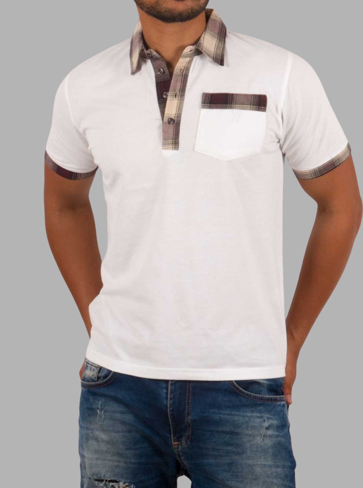 Men’s Brown Drill Collar Polo T-Shirt – Stylish & Comfortable | Boer & Fitch - Boer and Fitch