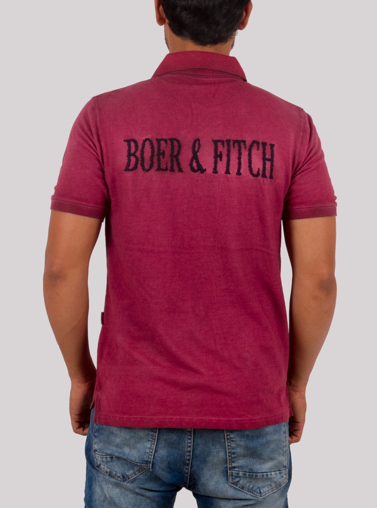Men’s Burgundy Garment Dyed Polo T-Shirt – Premium Cotton | Boer & Fitch - Boer and Fitch