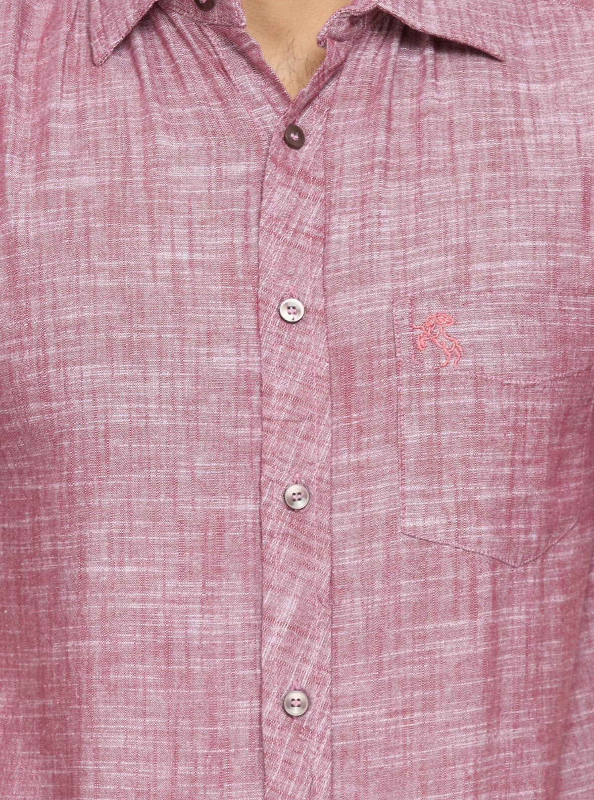 Men's Burgundy Linen Blended Shirt – Rich, Refined & Breathable Everyday Wear - Boer and Fitch