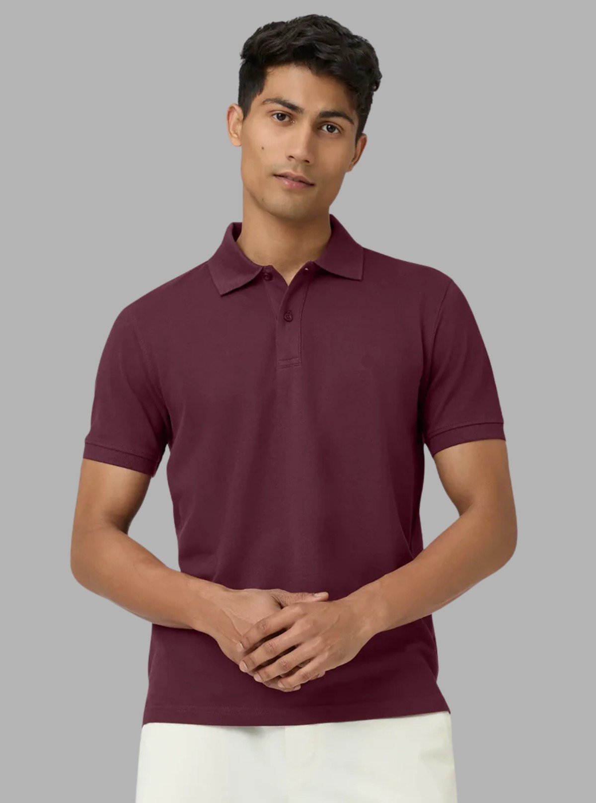Men’s Burgundy Polo T-Shirt with Collar & Cuff | 100% Cotton Piqué Knit | Boer & Fitch - Boer and Fitch