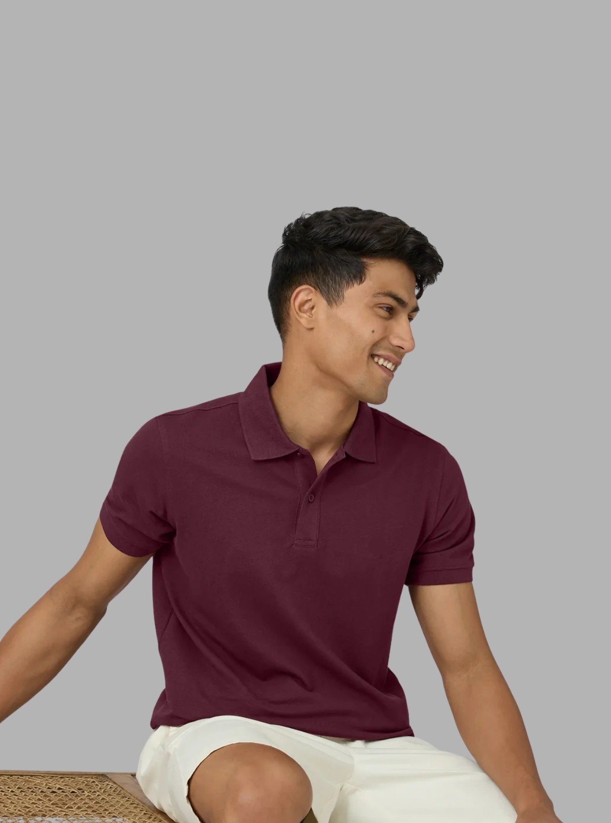 Men’s Burgundy Polo T-Shirt with Collar & Cuff | 100% Cotton Piqué Knit | Boer & Fitch - Boer and Fitch