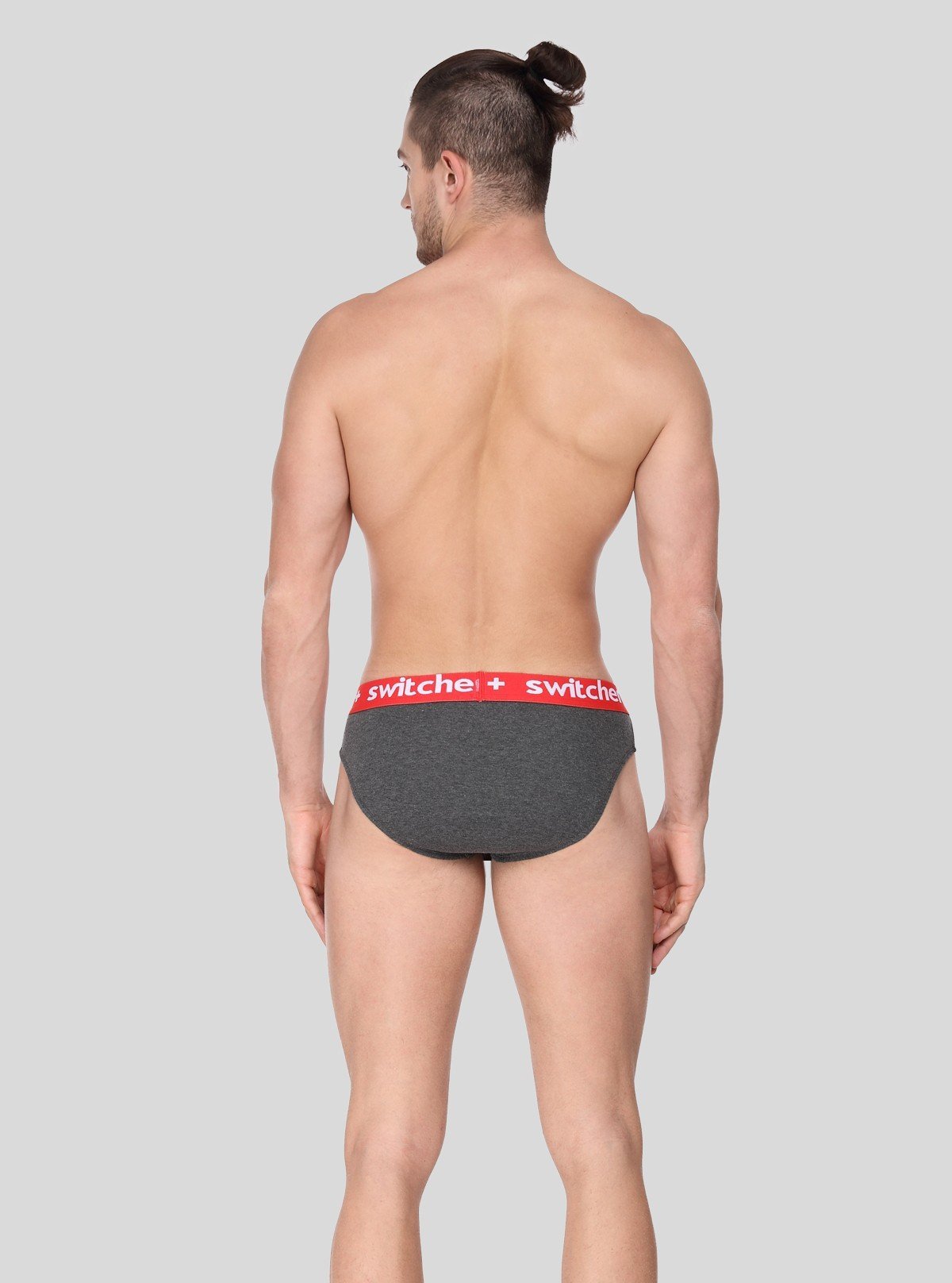 Men’s Charcoal Melange Banded Brief – Ultra - Soft Cotton & Snug Fit Comfort - Boer and Fitch