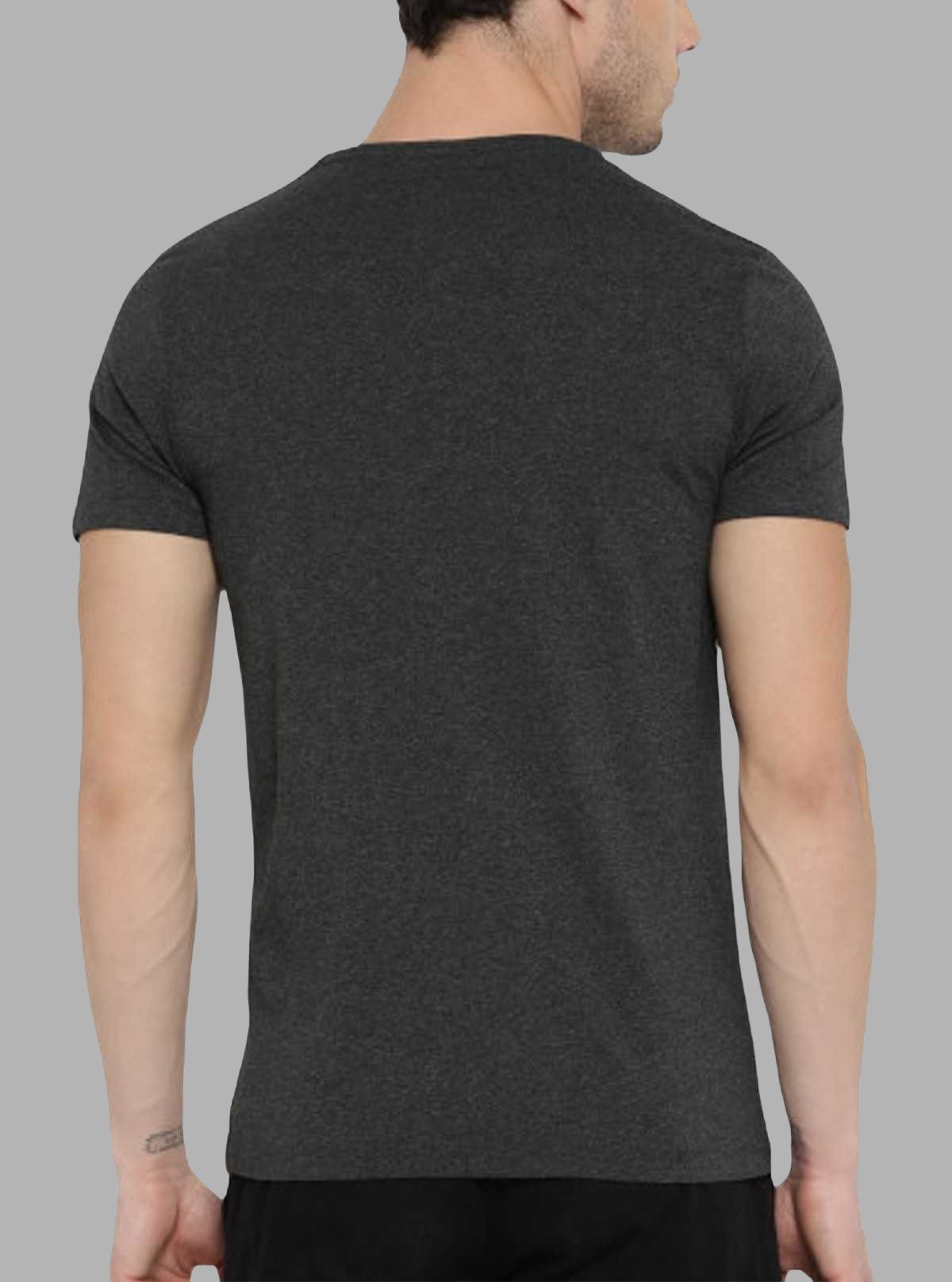 Men’s Charcoal Melange Bottle Print T-Shirt – Trendy & Comfortable | Boer & Fitch - Boer and Fitch