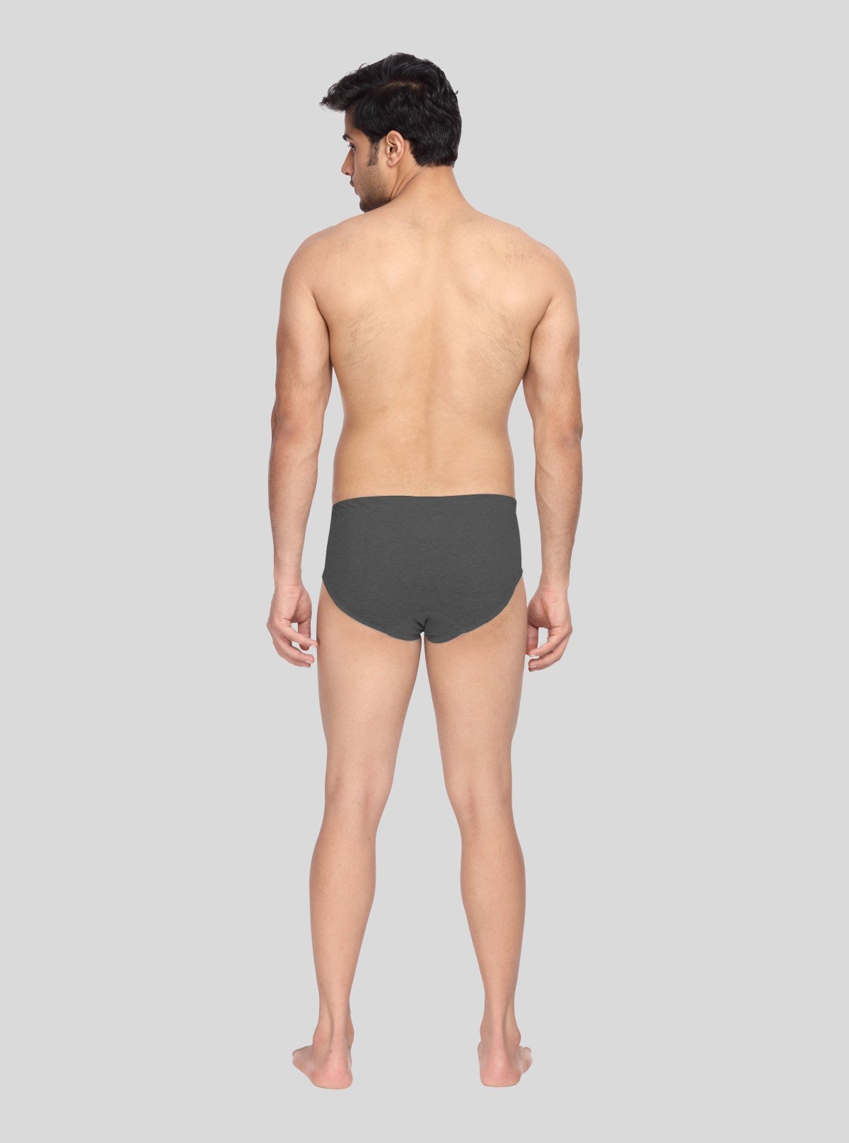 Men's Charcoal Melange Classic Fit Briefs – Pack of 2 - Boer and Fitch