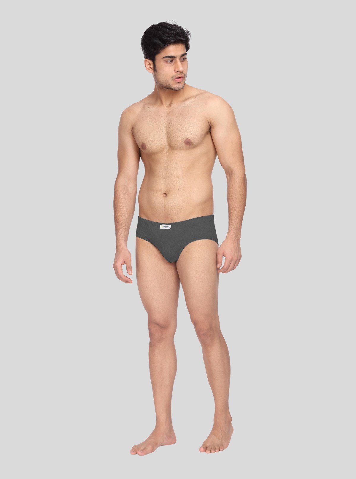 Men's Charcoal Melange Classic Fit Briefs – Pack of 2 - Boer and Fitch