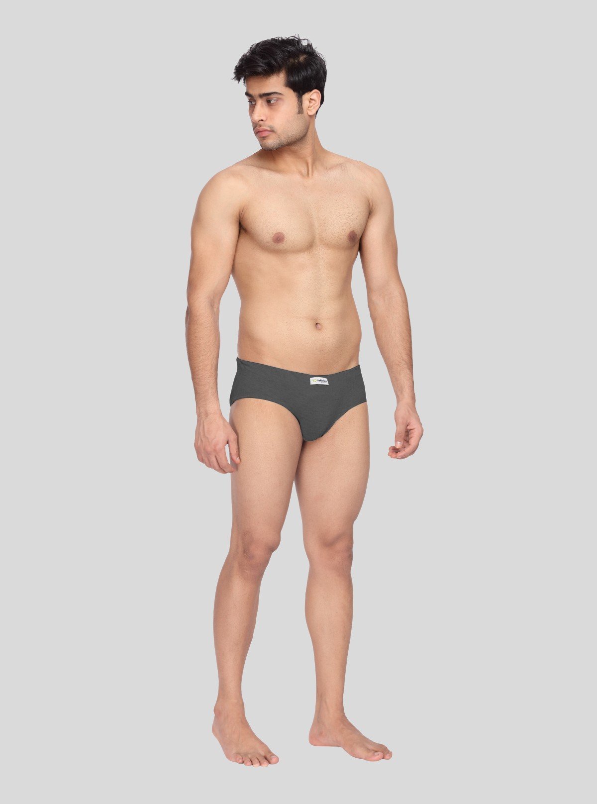 Men's Charcoal Melange Classic Fit Briefs – Pack of 2 - Boer and Fitch