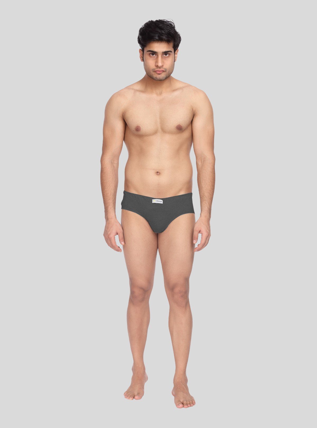 Men's Charcoal Melange Classic Fit Briefs – Pack of 2 - Boer and Fitch