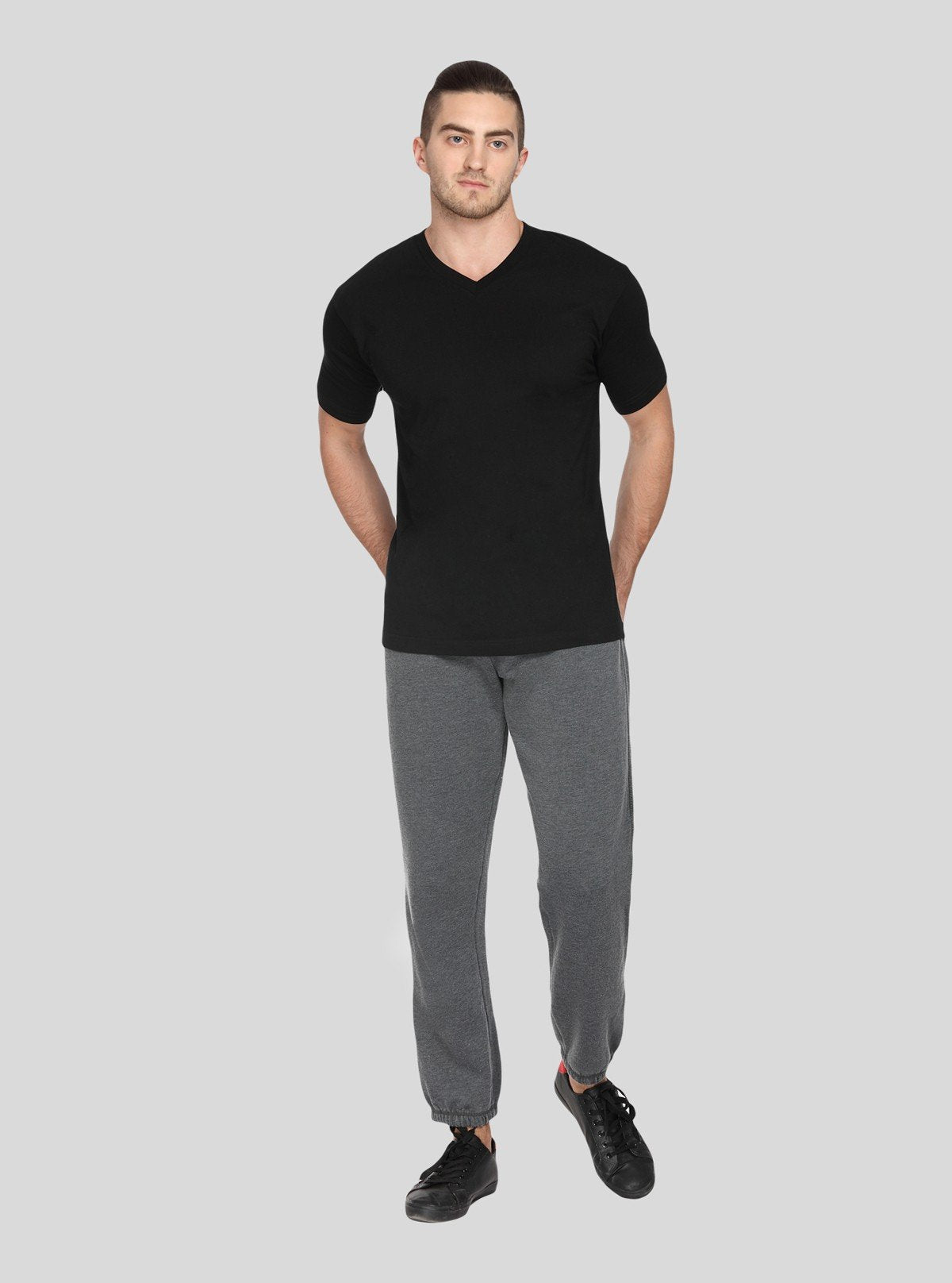 Men’s Charcoal Melange Cuffed Joggers – Sleek, Smart & Comfortable - Boer and Fitch