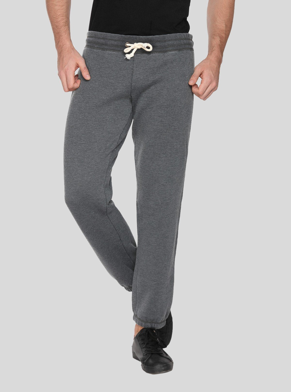 Men’s Charcoal Melange Cuffed Joggers – Sleek, Smart & Comfortable - Boer and Fitch