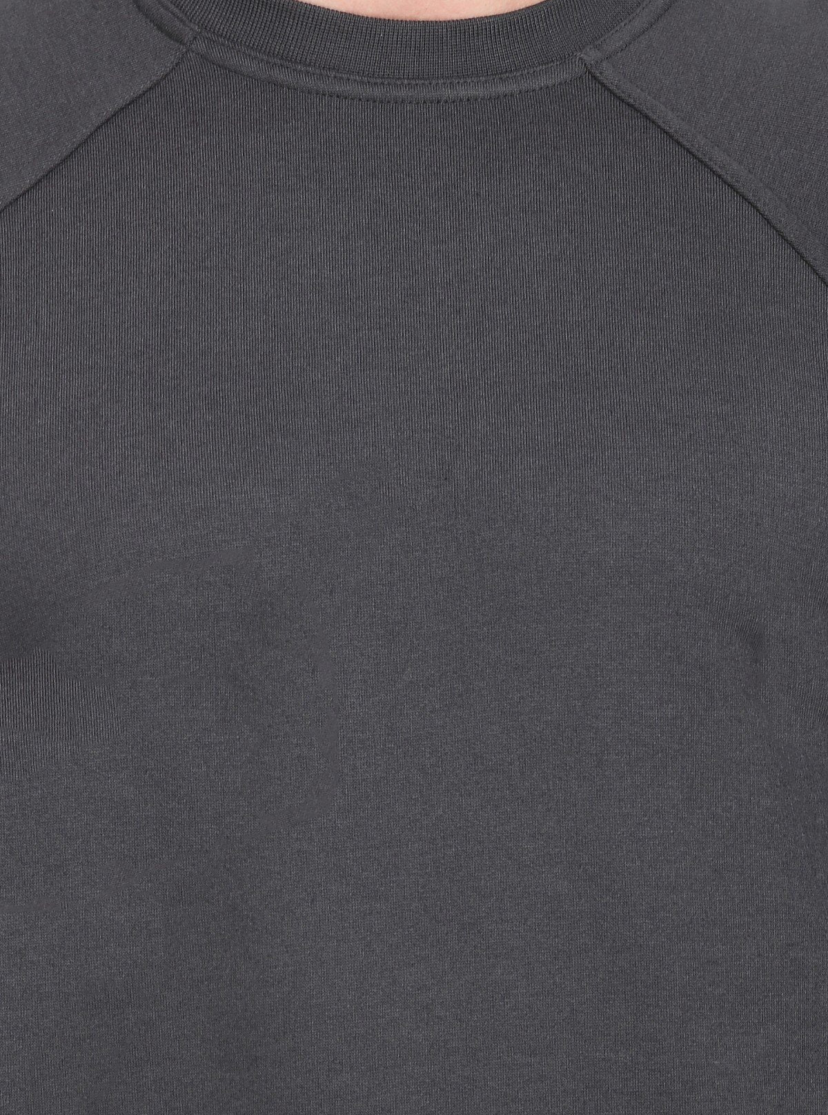 Men’s Charcoal Melange Raglon Fleece Sweatshirt – Sleek Warmth & Fit - Boer and Fitch