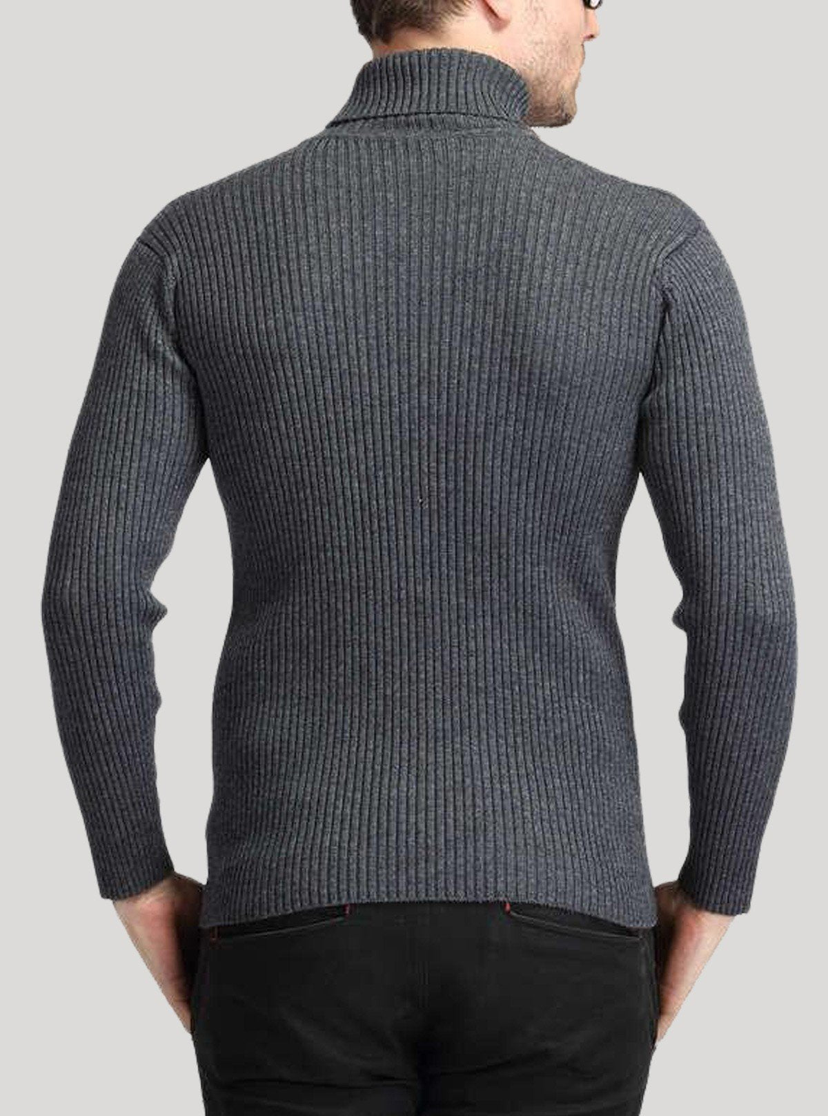 Men’s Charcoal Turtle Neck Sweatshirt – Warm & Stylish | Boer & Fitch - Boer and Fitch