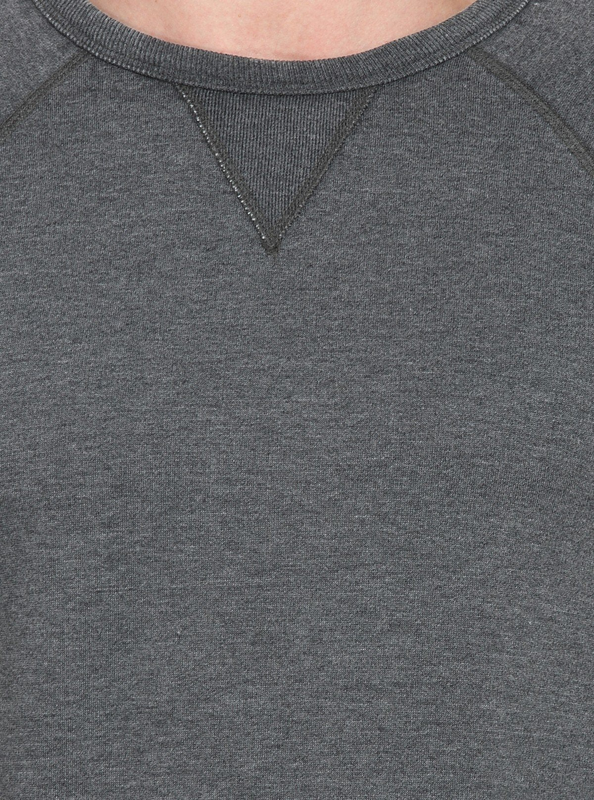 Men’s Charcoal V - Cut Fleece Sweatshirt – Sleek, Smart & Comfortable - Boer and Fitch