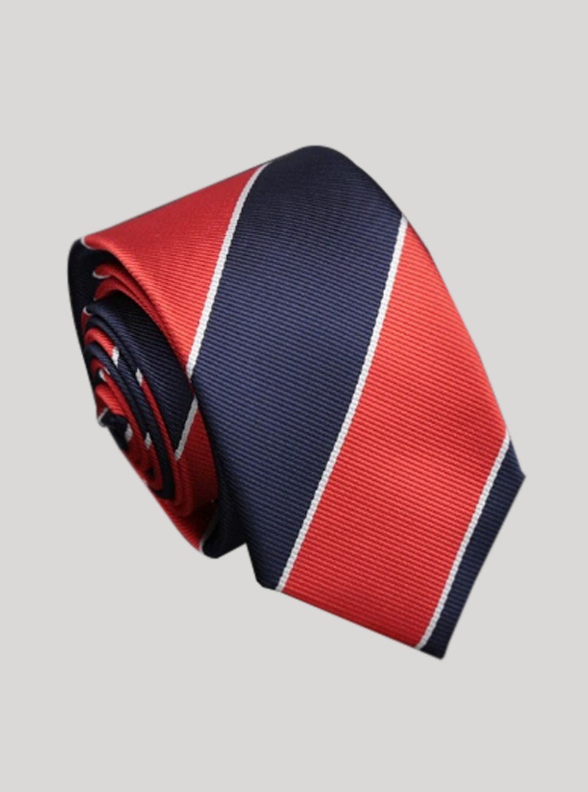 Men’s Classic Red & Blue Tie – Timeless Formal Style by Boer and Fitch - Boer and Fitch