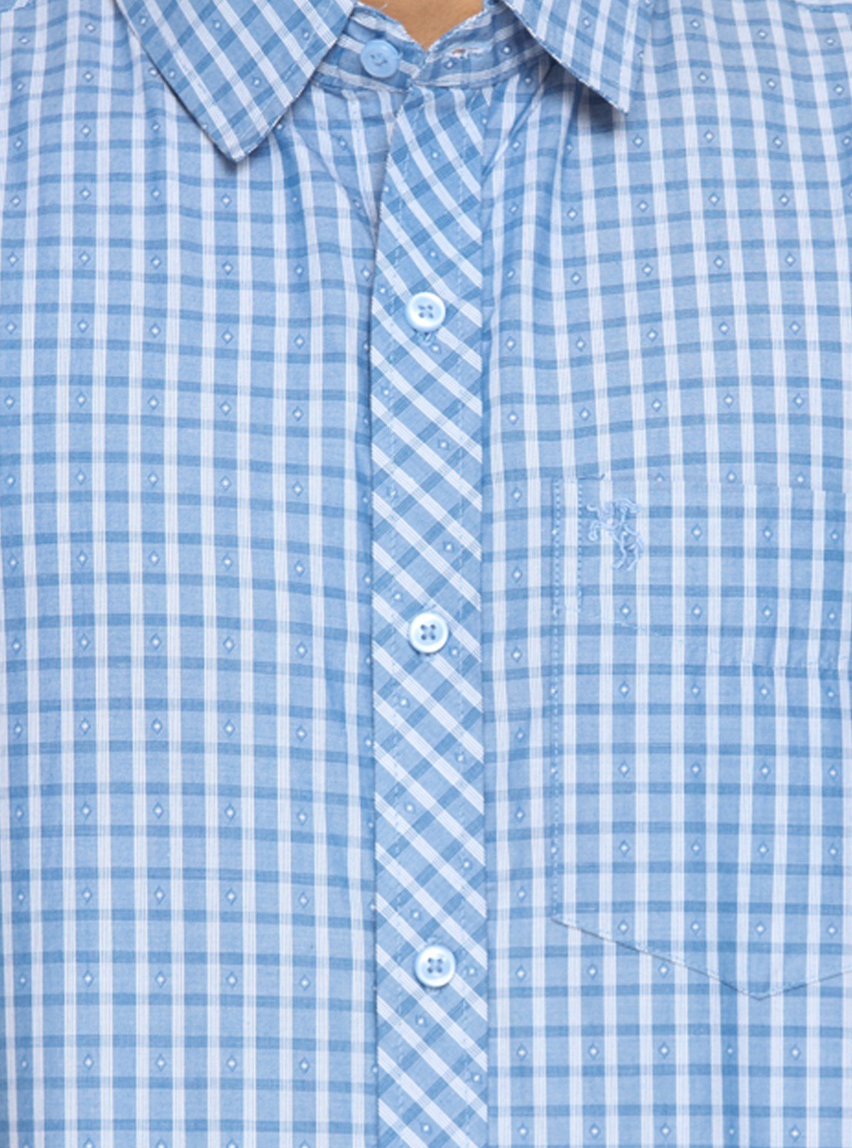 Men's Classic Sky Blue Checked Shirt – Breezy Checks for Everyday Style - Boer and Fitch