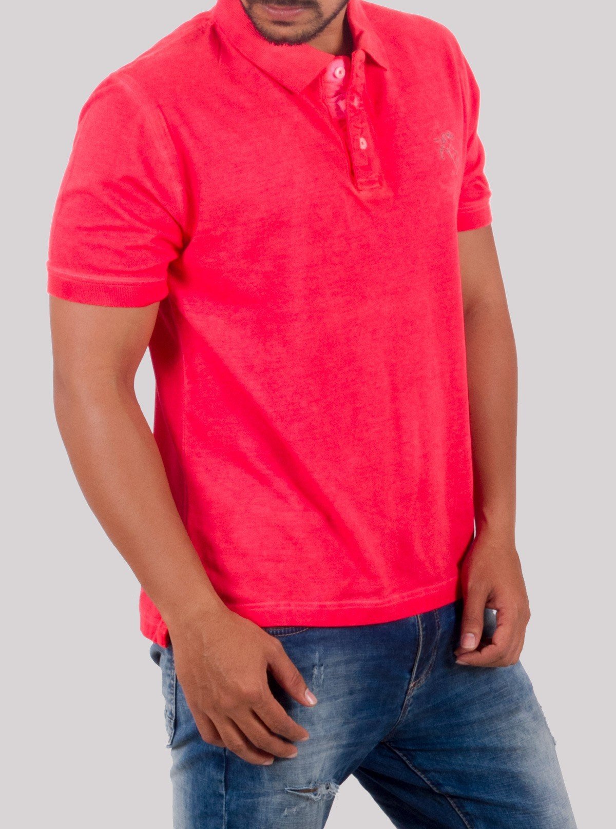 Men’s Coral Garment Dyed Polo T-Shirt – Stylish & Comfortable | Boer & Fitch - Boer and Fitch