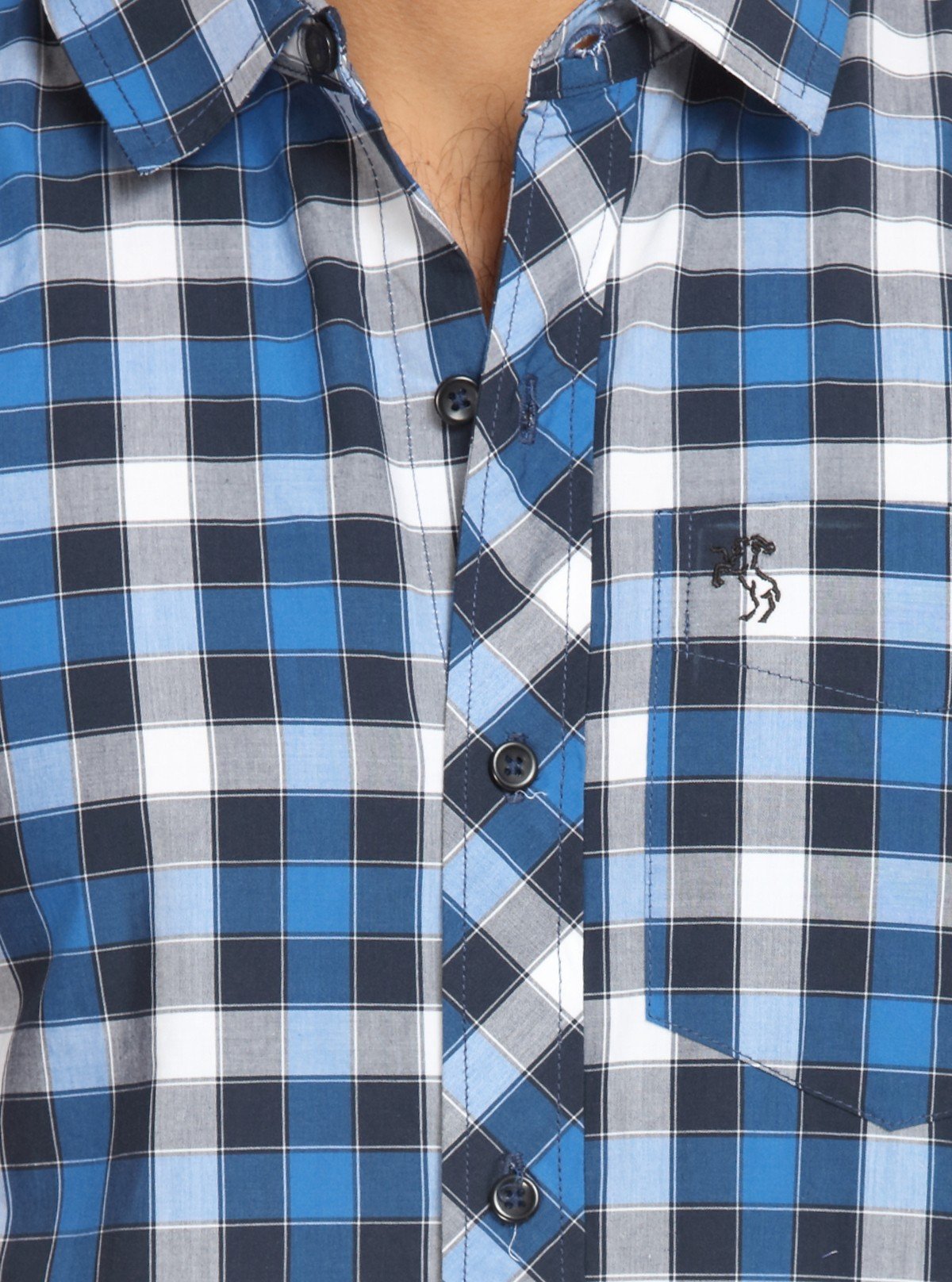 Men's Dark Blue Checkered Shirt – Classic, Smart & All - Season Staple - Boer and Fitch