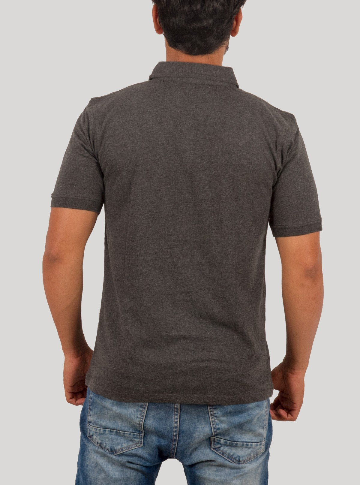 Men’s Dark Melange Polo T-Shirt – Stylish & Comfortable | Boer & Fitch - Boer and Fitch