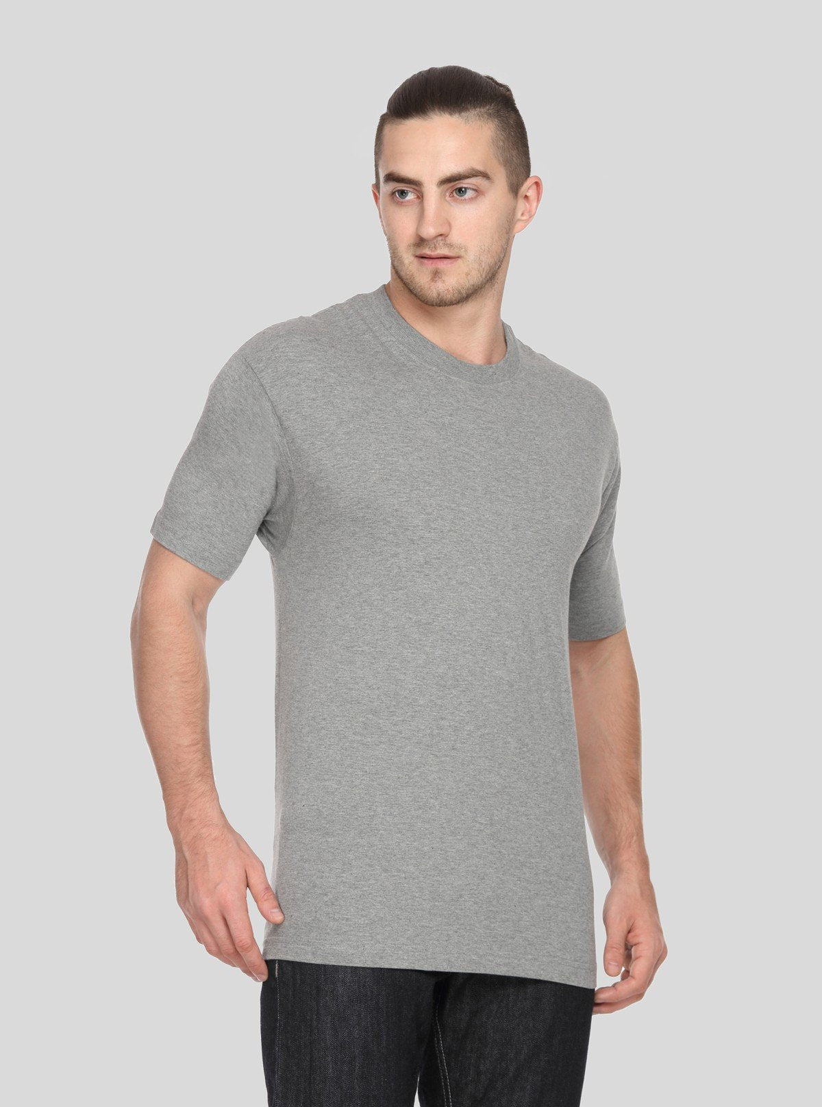 Men’s Dark Melange Printed T-Shirt – Modern Comfort & Graphic Style - Boer and Fitch