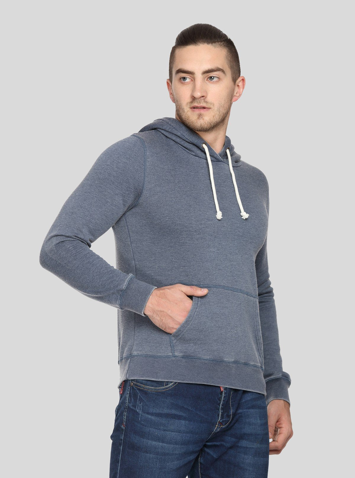 Men’s Dusted Blue Garment Dyed Sweatshirt – Vintage Tone, Modern Fit - Boer and Fitch