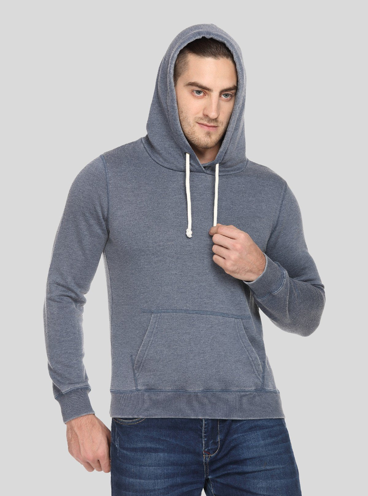 Men’s Dusted Blue Garment Dyed Sweatshirt – Vintage Tone, Modern Fit - Boer and Fitch