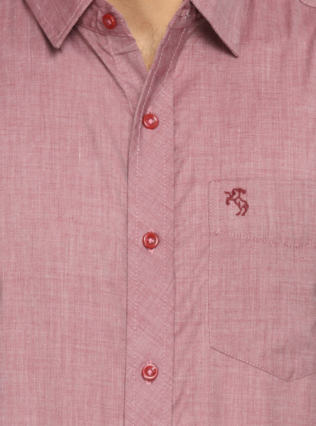 Men's Dusted Red Half Sleeve Shirt – Cool, Casual & Summer - Ready Style - Boer and Fitch