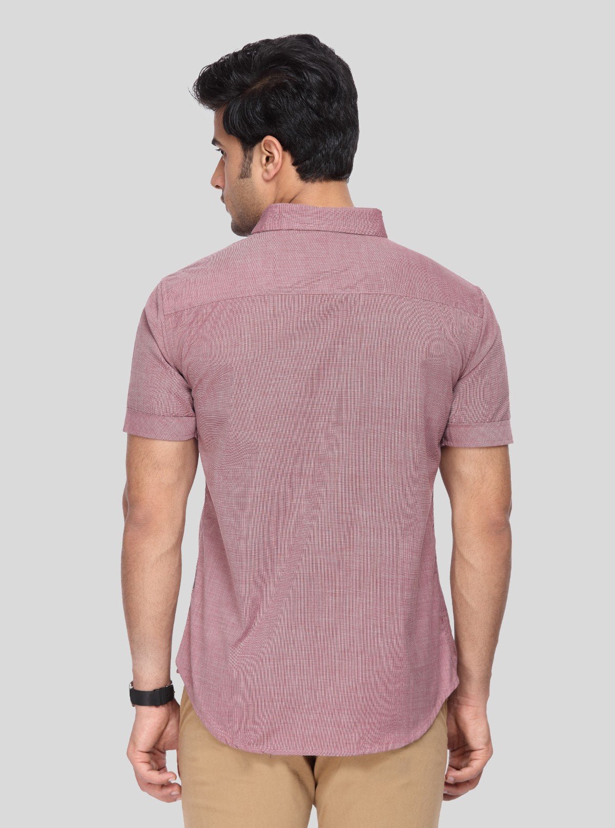 Men's Dusted Red Half Sleeve Shirt – Cool, Casual & Summer - Ready Style - Boer and Fitch