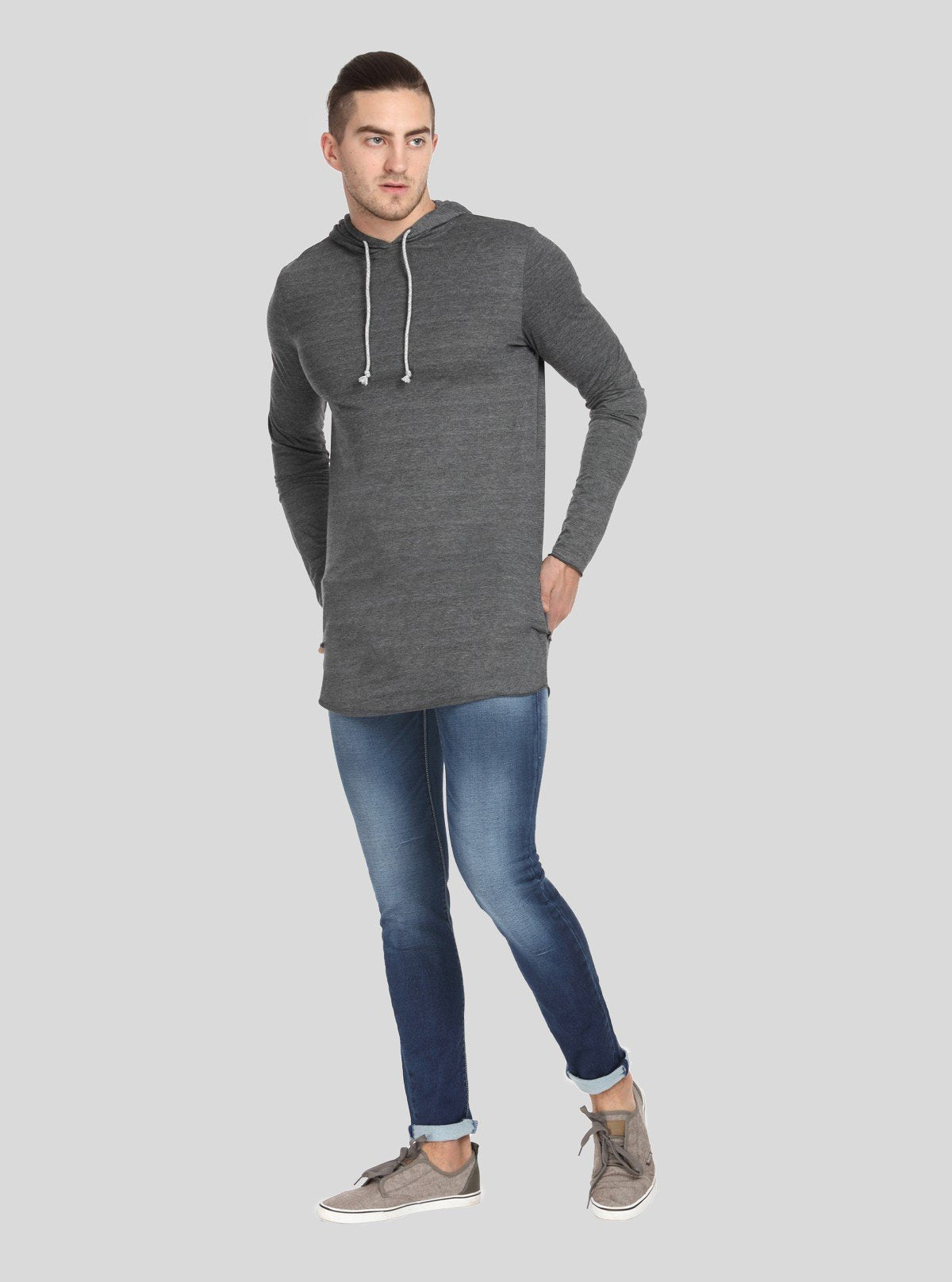 Men’s Elegant Grey Hoodie – Minimalist Design, Maximum Comfort - Boer and Fitch