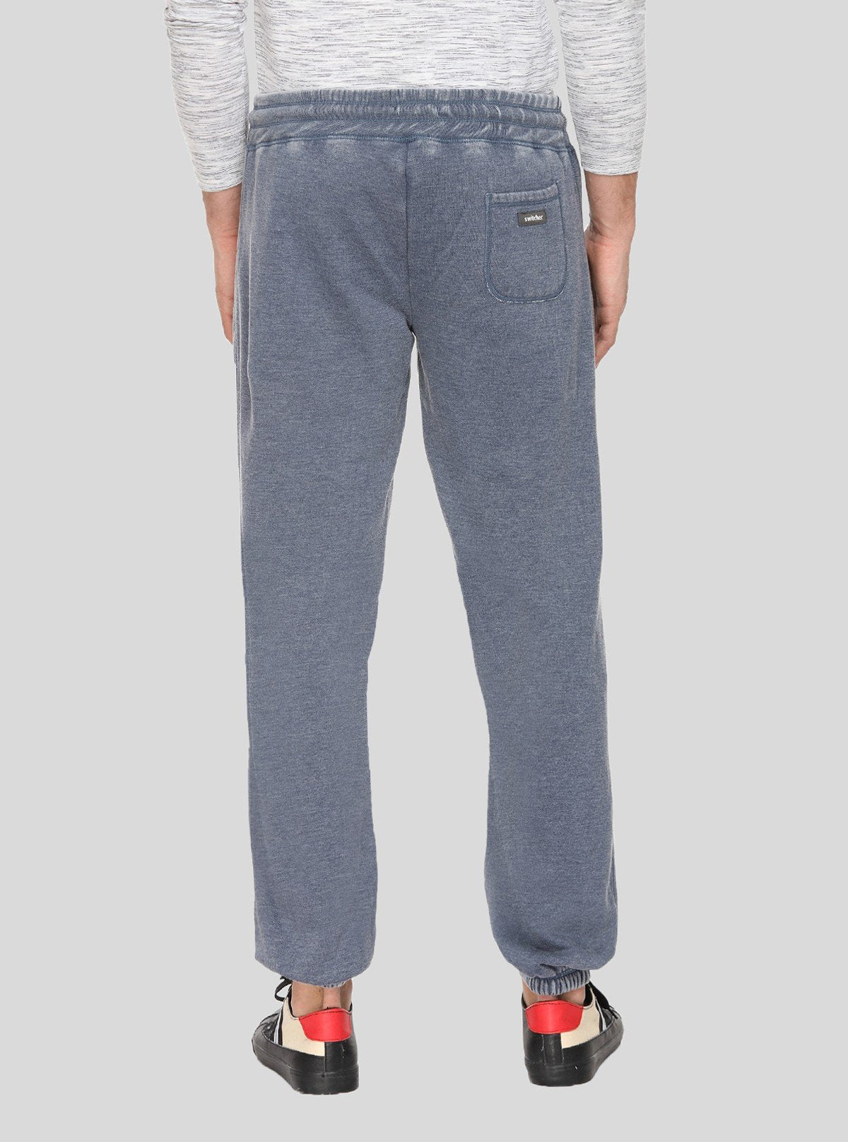 Men’s Faded Blue Cuffed Joggers – Vintage Style, Modern Comfort - Boer and Fitch