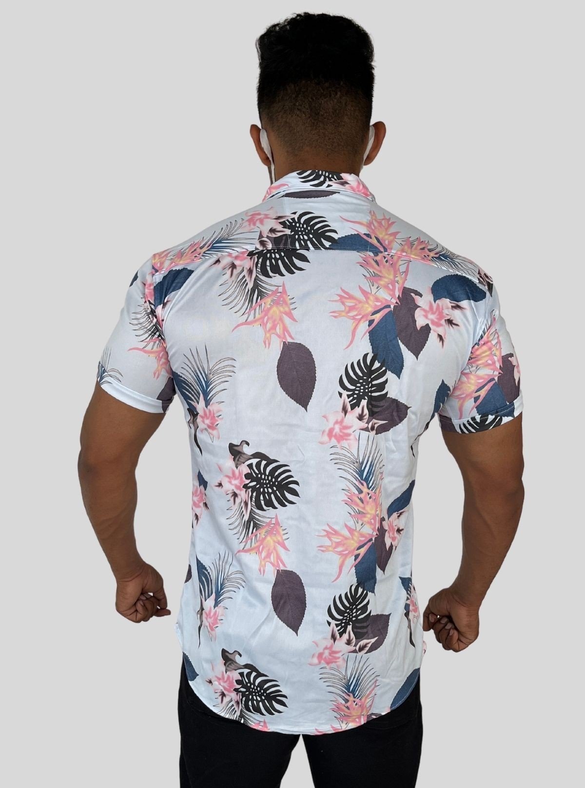 Men’s Floral Print Poly Shirt – Stylish Slim Fit Casual Shirt by Boer & Fitch - Boer and Fitch