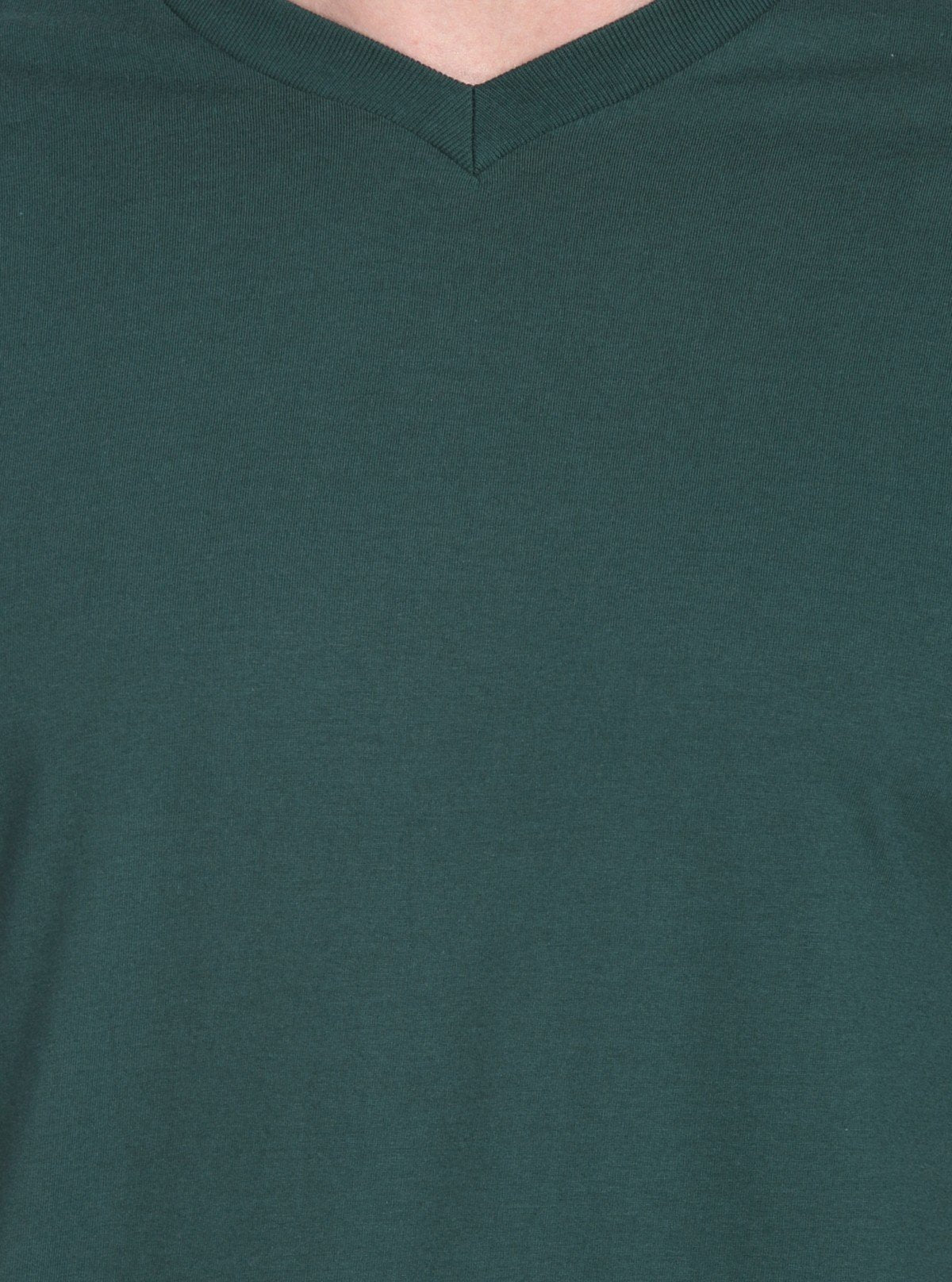 Men’s Forest Green Basic V - Neck T-Shirt – Classic Fit Premium Cotton Tee - Boer and Fitch