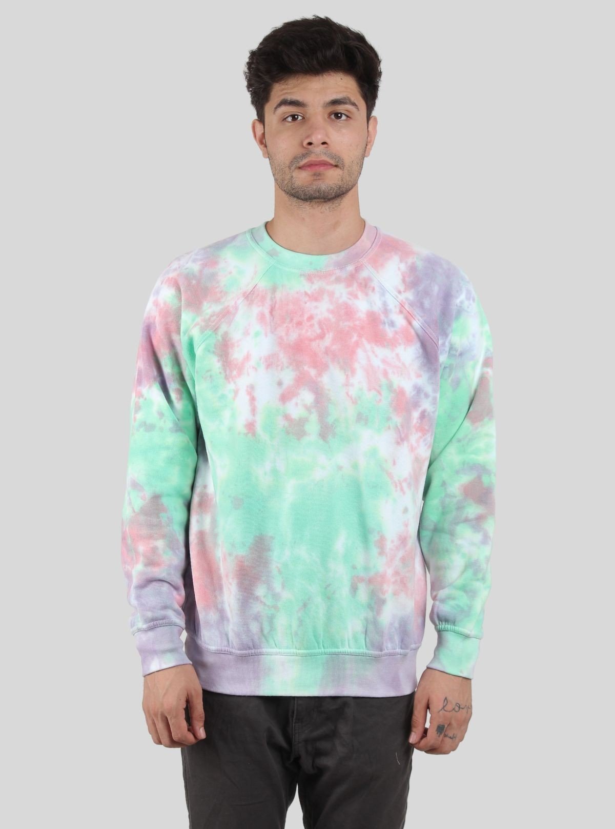 Men’s Galaxy Tie - Dye Sweatshirt – Cosmic Style with Cozy Comfort - Boer and Fitch