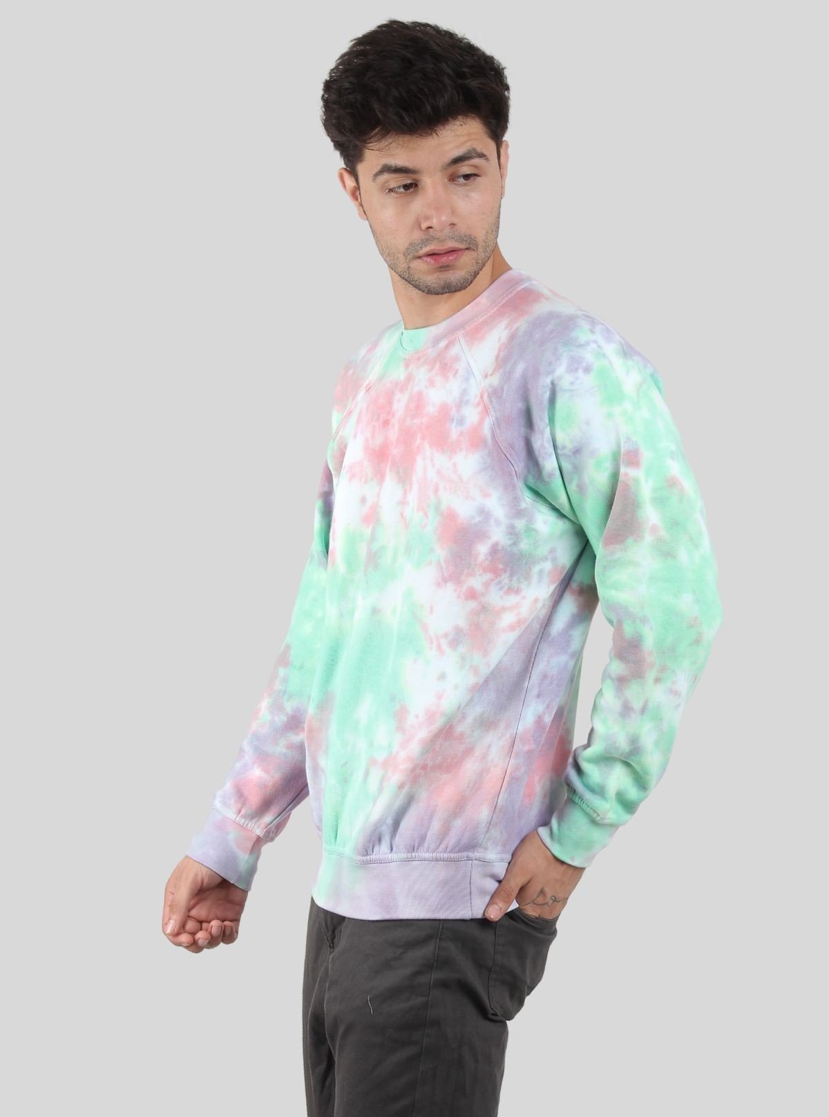 Men’s Galaxy Tie - Dye Sweatshirt – Cosmic Style with Cozy Comfort - Boer and Fitch