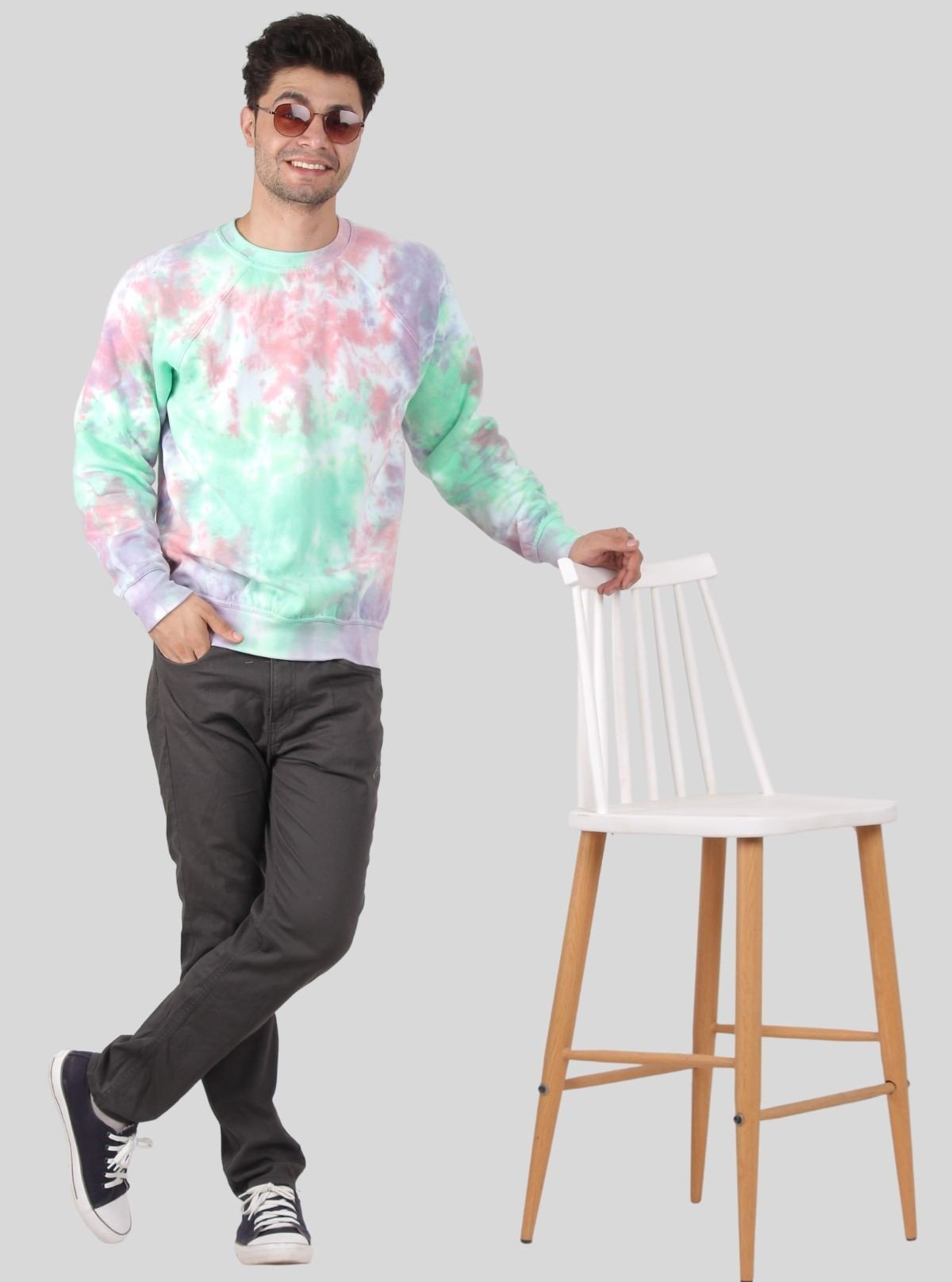Men’s Galaxy Tie - Dye Sweatshirt – Cosmic Style with Cozy Comfort - Boer and Fitch