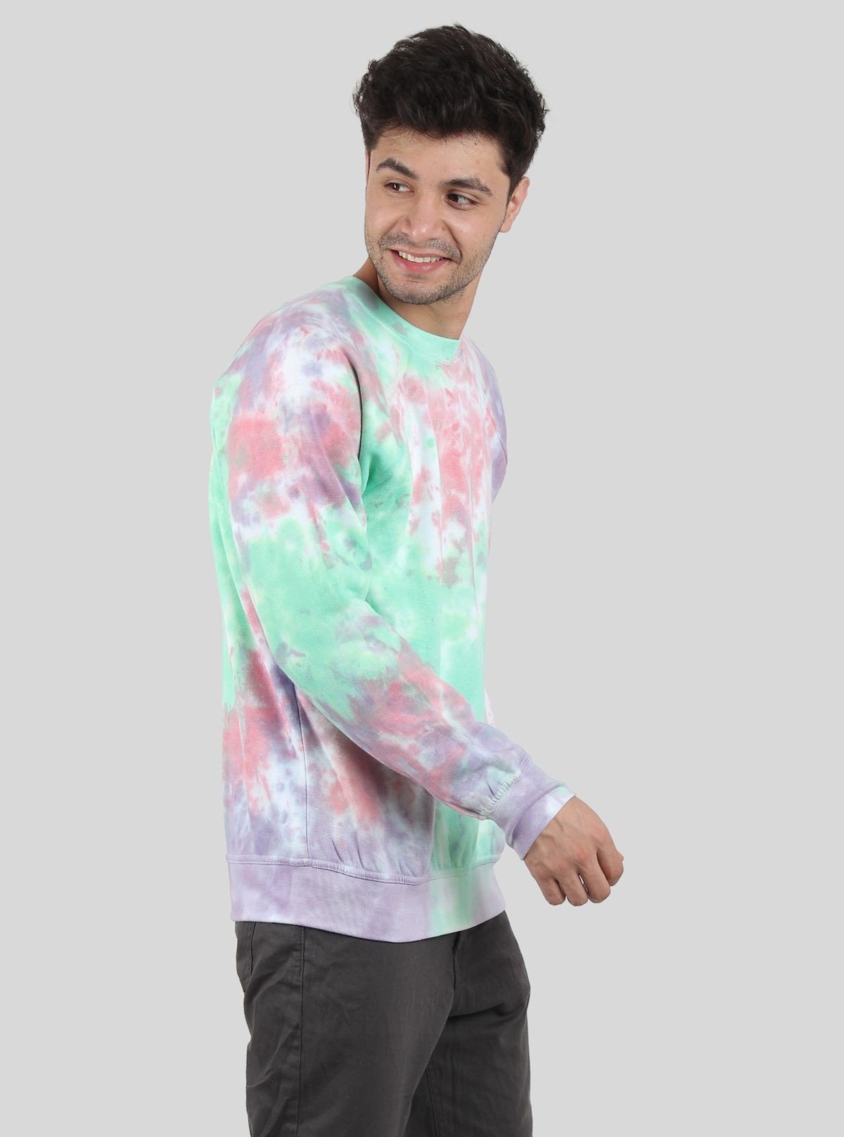 Men’s Galaxy Tie - Dye Sweatshirt – Cosmic Style with Cozy Comfort - Boer and Fitch