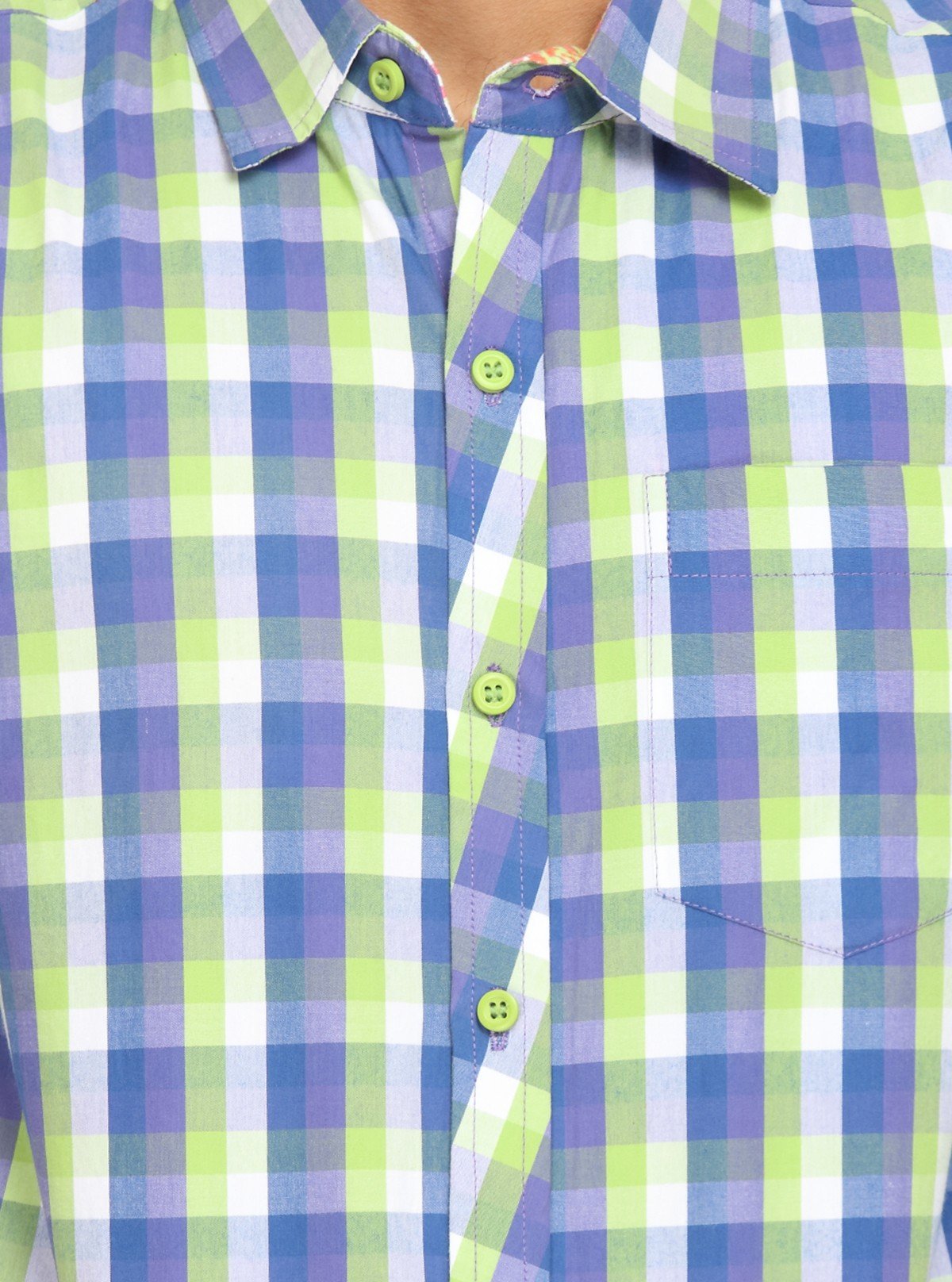 Men’s Green and Blue Checked Slim Fit Full Sleeve Shirt – Stylish Smart Casual by Boer & Fitch - Boer and Fitch