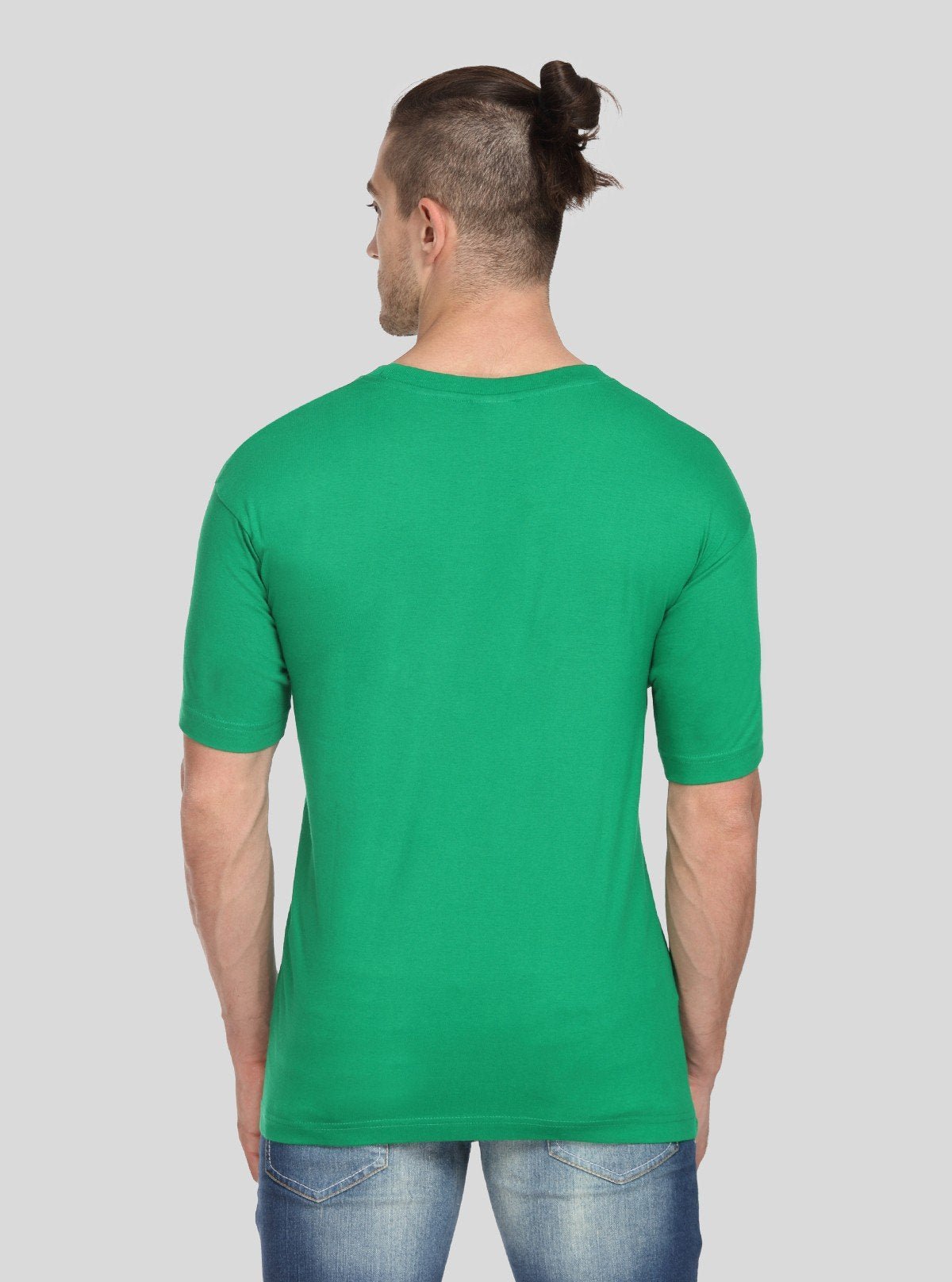 Men's Green Basic Crew Neck T-Shirt – Fresh, Versatile & Everyday Essential - Boer and Fitch