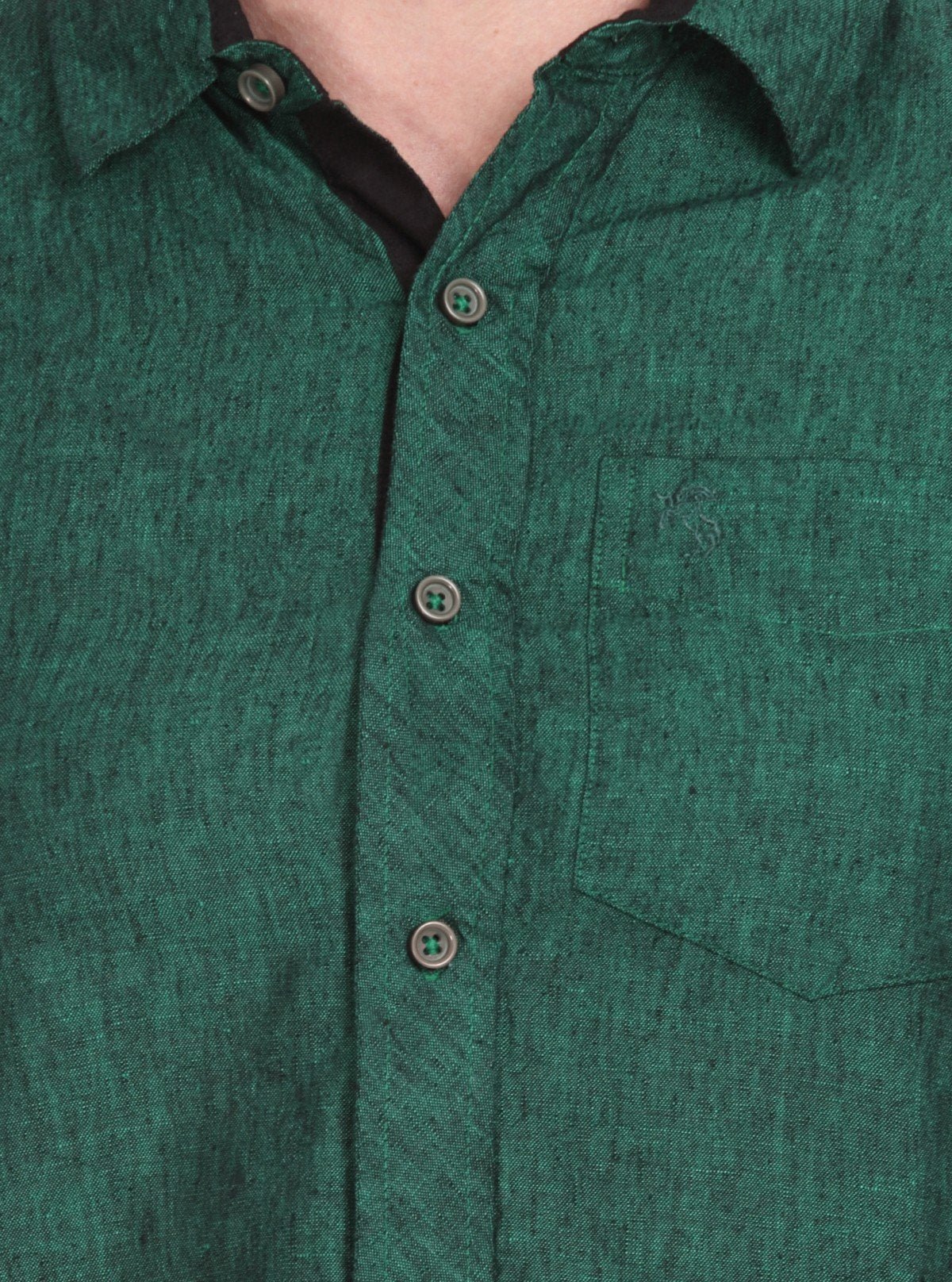 Men's Green Linen Blended Shirt – Breezy, Earthy & Smart Casual Essential - Boer and Fitch