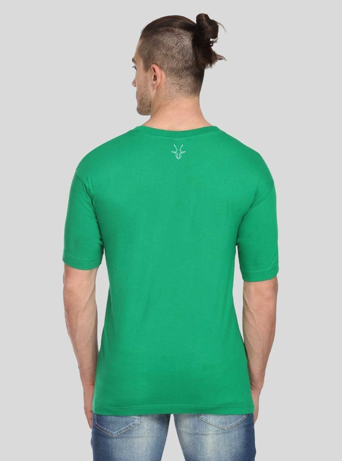 Men’s Green Printed Crew Neck T-Shirt – Bold Comfort for Everyday Style - Boer and Fitch