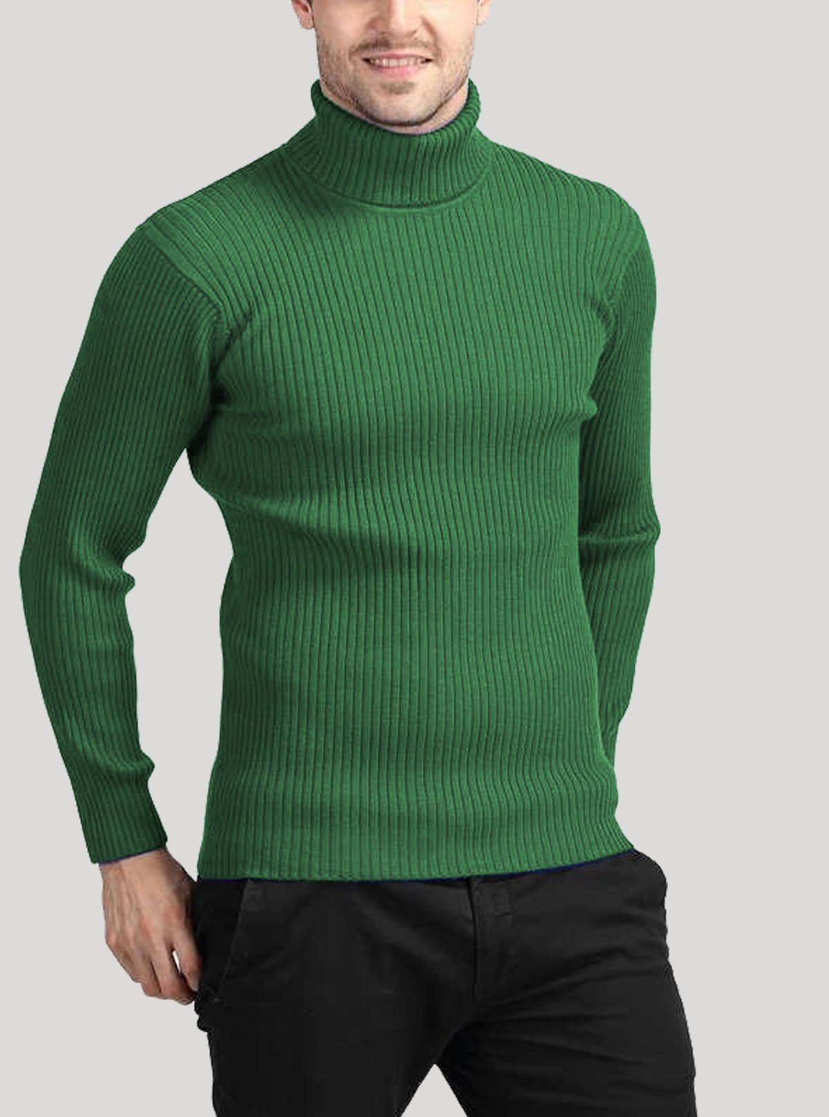Men’s Green Turtle Neck Sweatshirt – Warm & Stylish | Boer & Fitch - Boer and Fitch