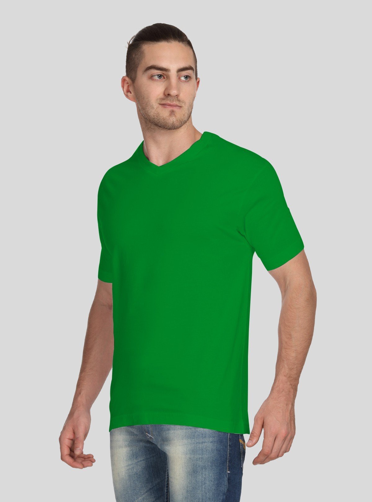 Men’s Green V - Neck T-Shirt – Stylish & Comfortable | Boer & Fitch - Boer and Fitch