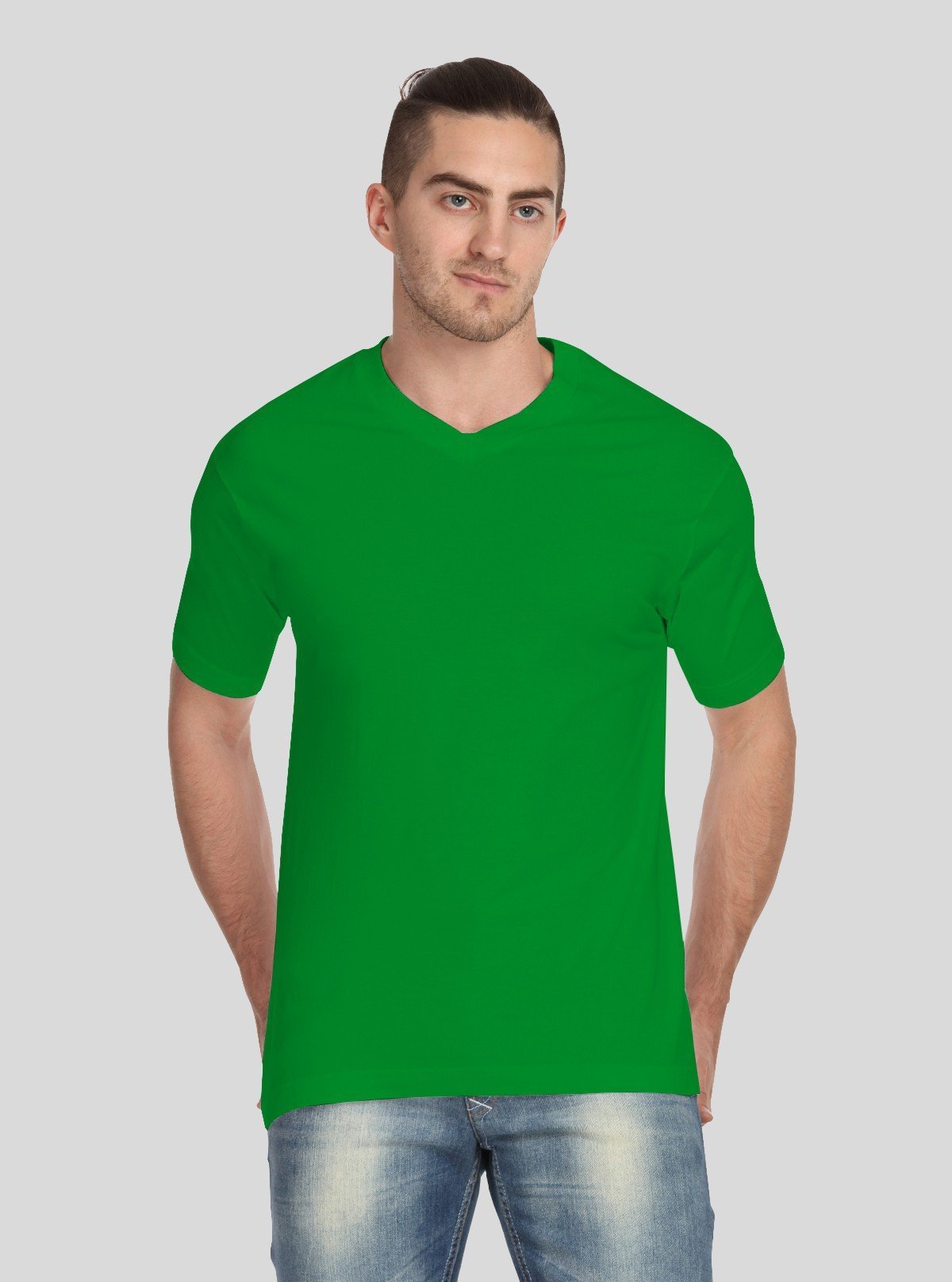 Men’s Green V - Neck T-Shirt – Stylish & Comfortable | Boer & Fitch - Boer and Fitch