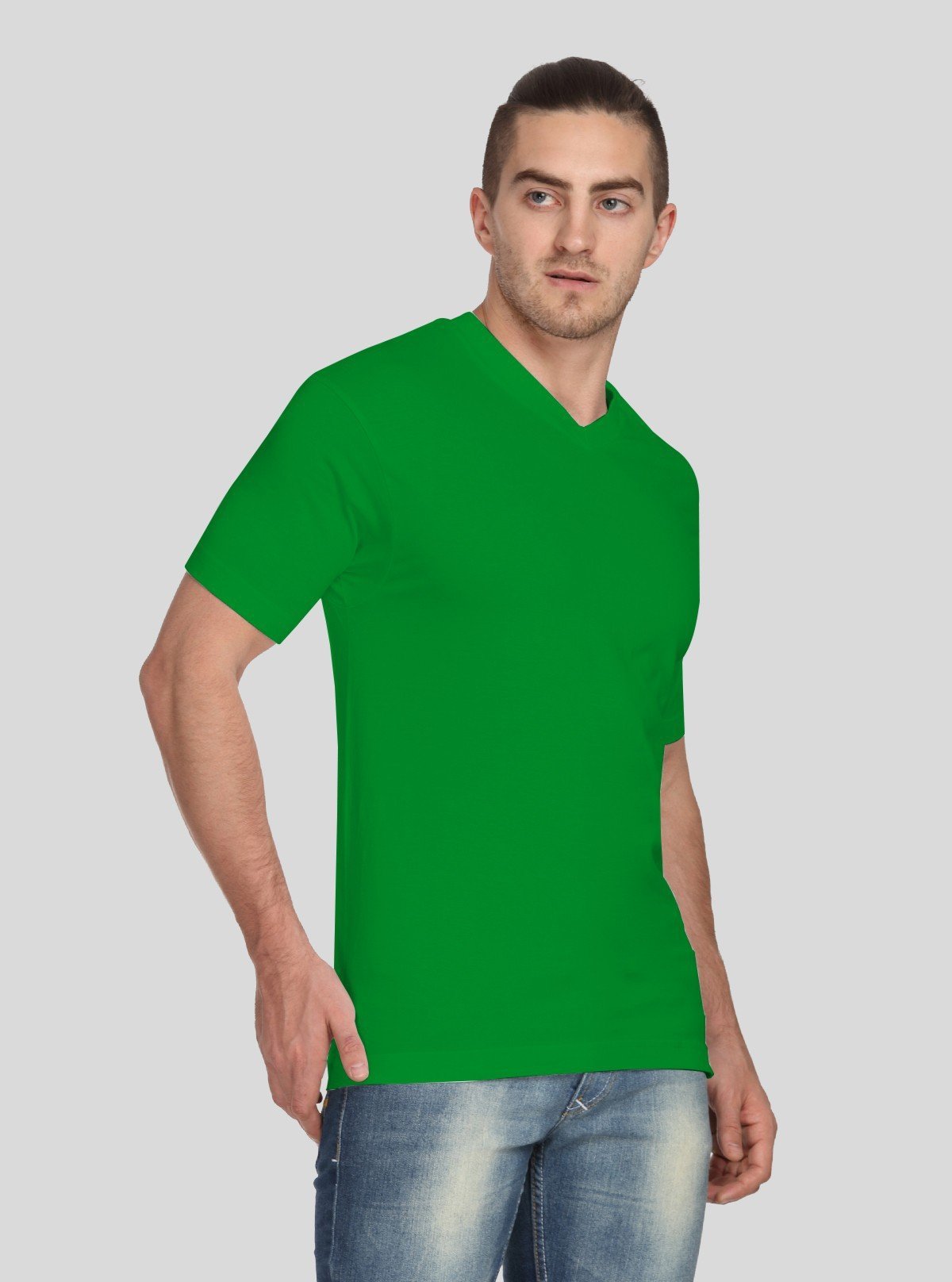 Men’s Green V - Neck T-Shirt – Stylish & Comfortable | Boer & Fitch - Boer and Fitch
