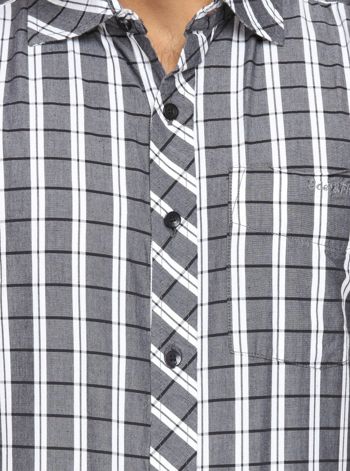 Men's Grey Classic Striped Shirt – Timeless, Refined & Versatile Everyday Wear - Boer and Fitch