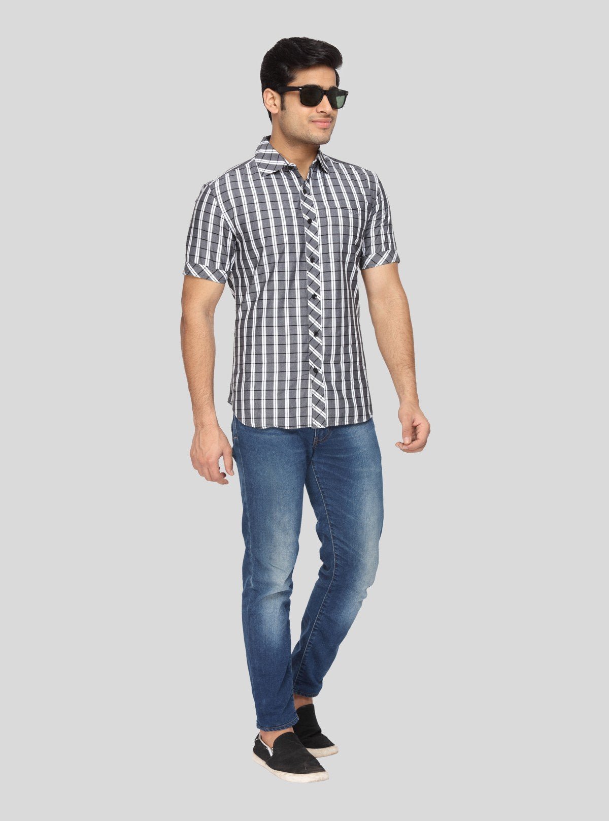 Men's Grey Classic Striped Shirt – Timeless, Refined & Versatile Everyday Wear - Boer and Fitch