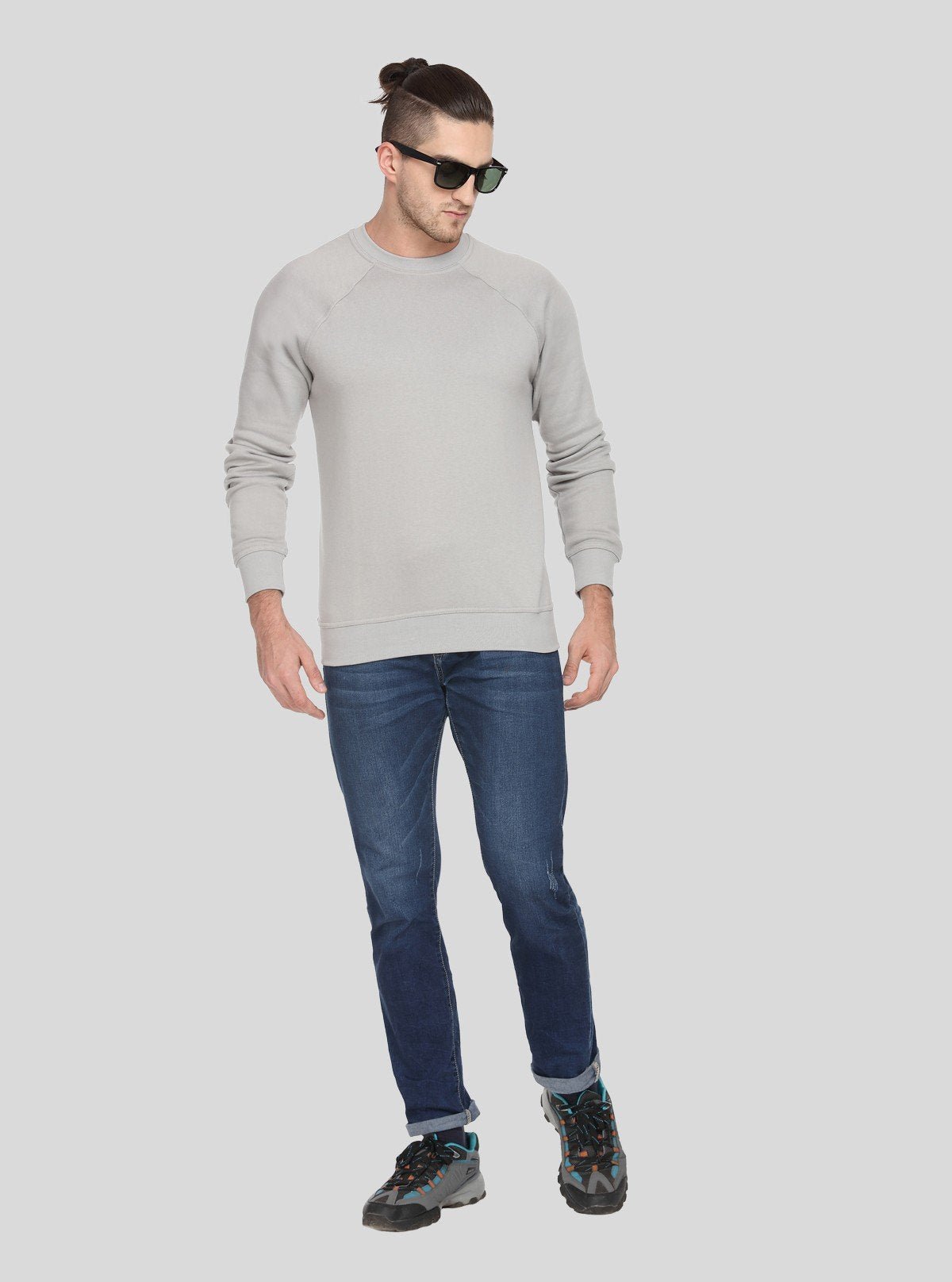 Men’s Grey Fleece Sweatshirt – Classic Style with All - Day Warmth - Boer and Fitch